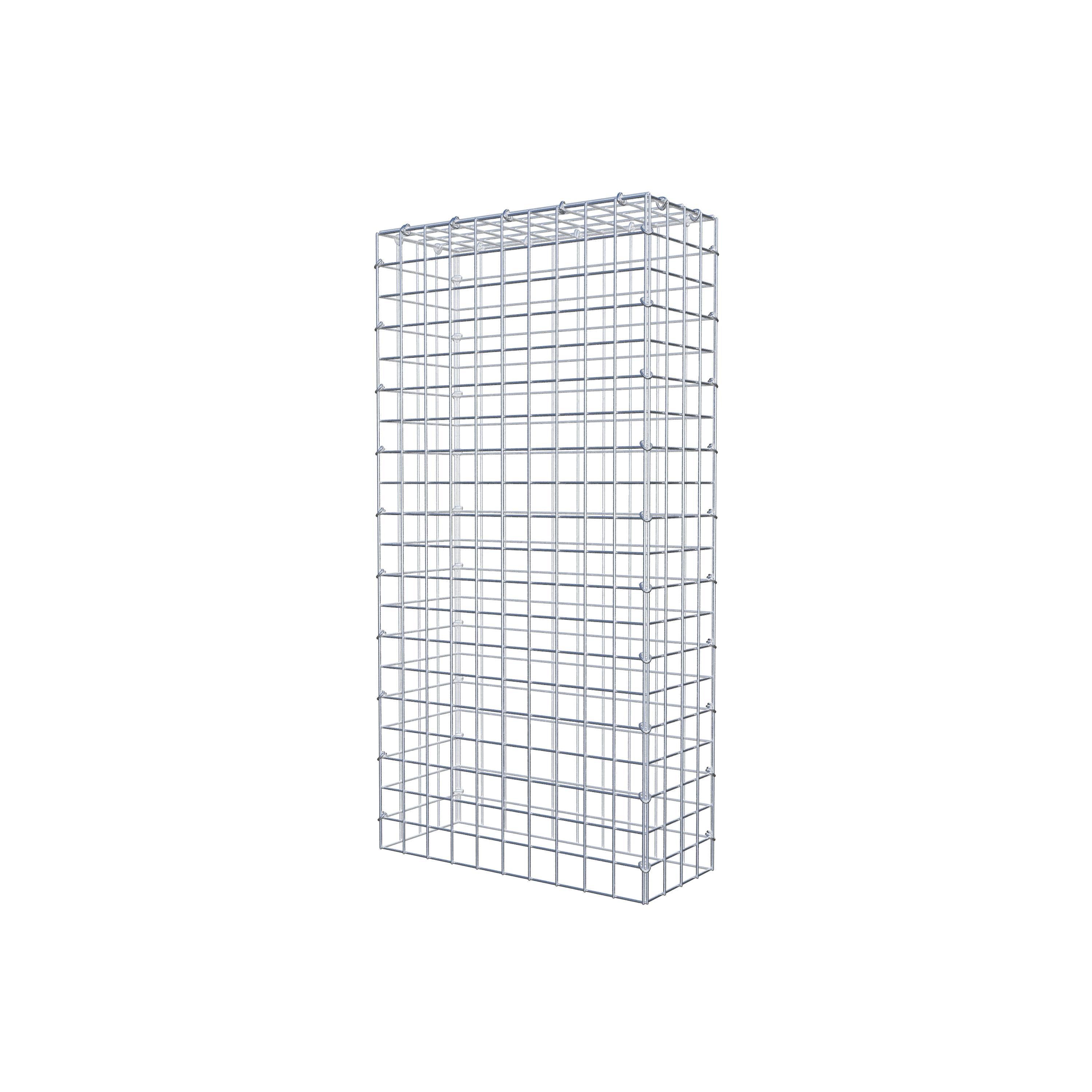 Typ 3 påbyggnadsgabion 100 cm x 20 cm x 50 cm (L x H x D), maskstorlek 5 cm x 5 cm, C-ring