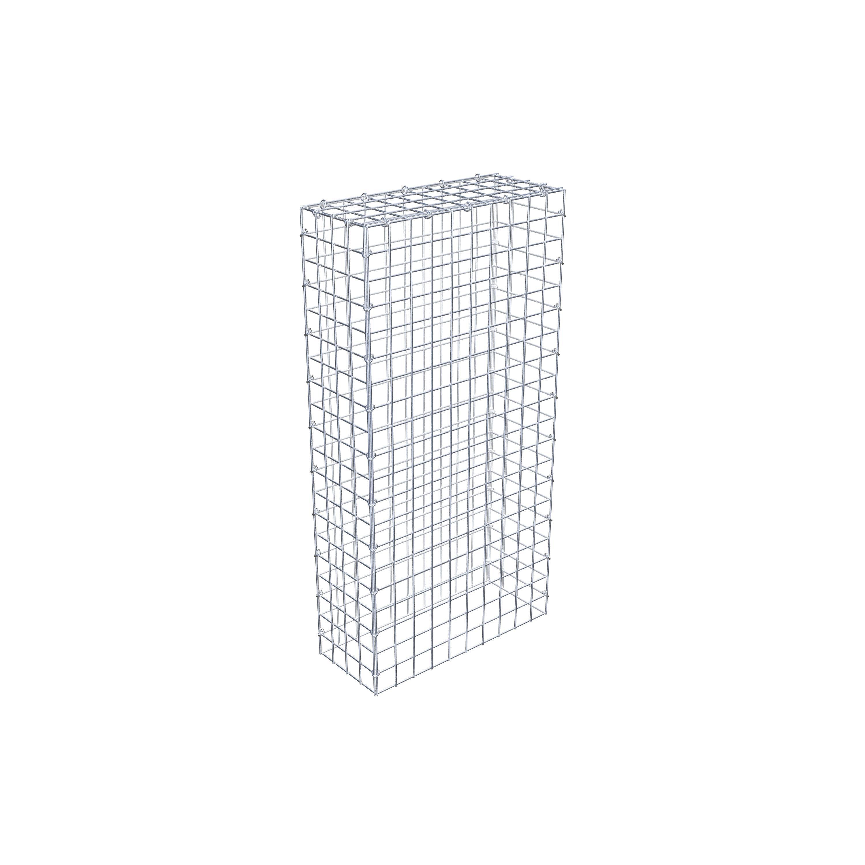 Typ 3 påbyggnadsgabion 100 cm x 20 cm x 50 cm (L x H x D), maskstorlek 5 cm x 5 cm, C-ring