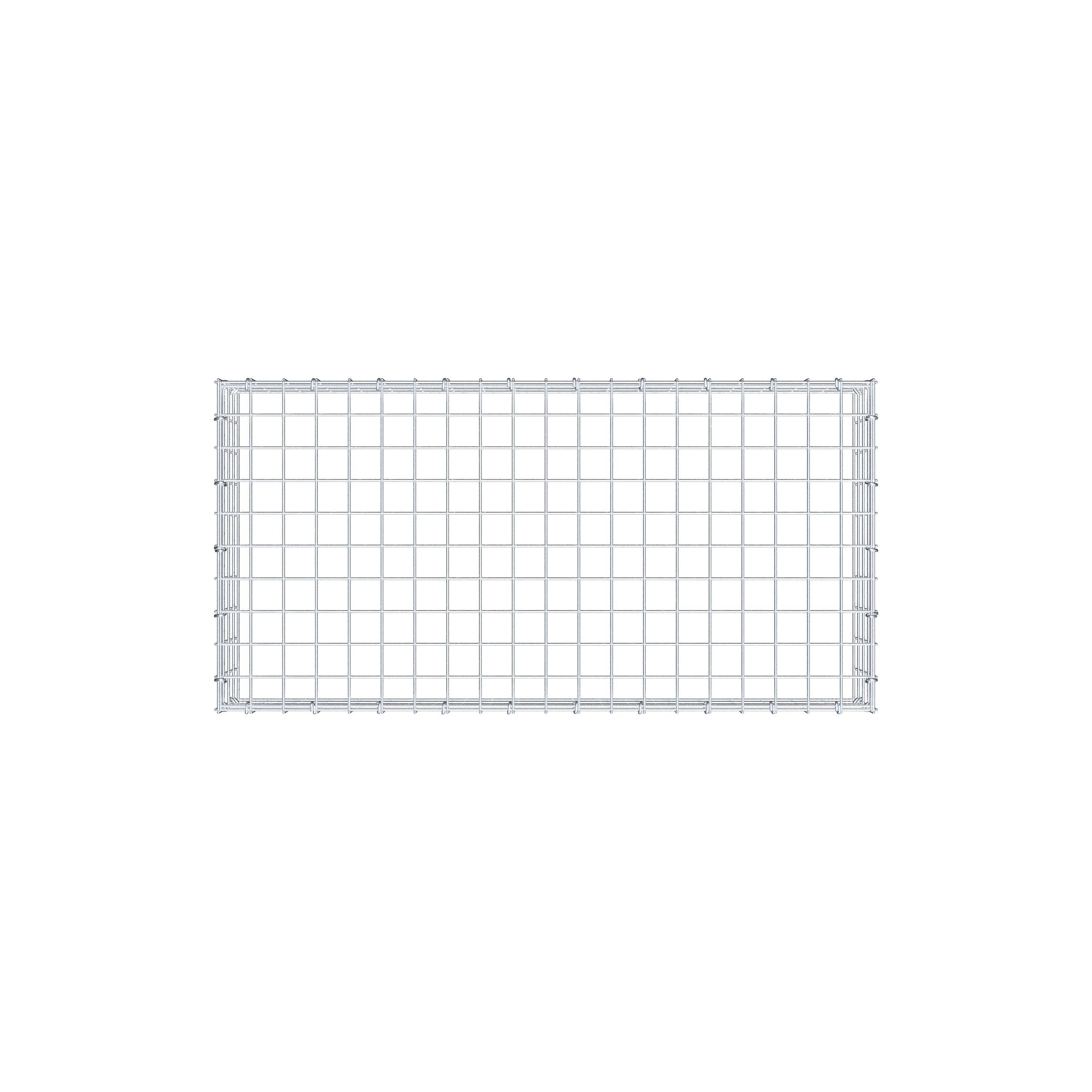 Typ 3 påbyggnadsgabion 100 cm x 20 cm x 50 cm (L x H x D), maskstorlek 5 cm x 5 cm, C-ring