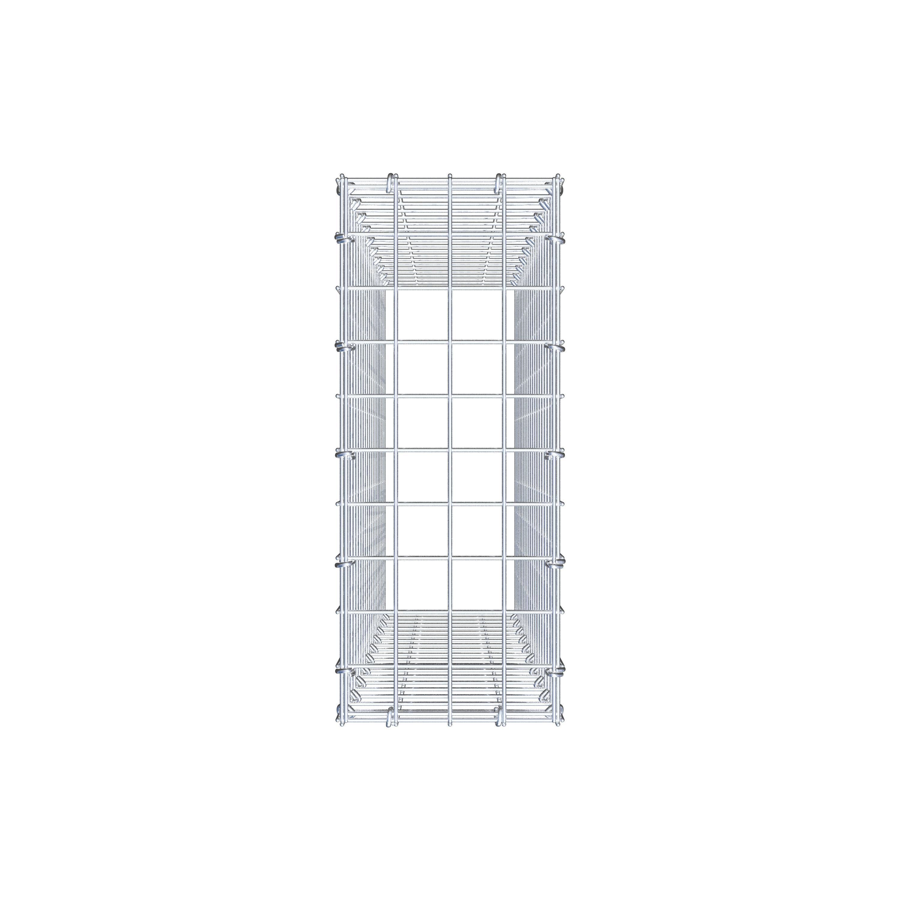 Typ 3 påbyggnadsgabion 100 cm x 20 cm x 50 cm (L x H x D), maskstorlek 5 cm x 5 cm, C-ring