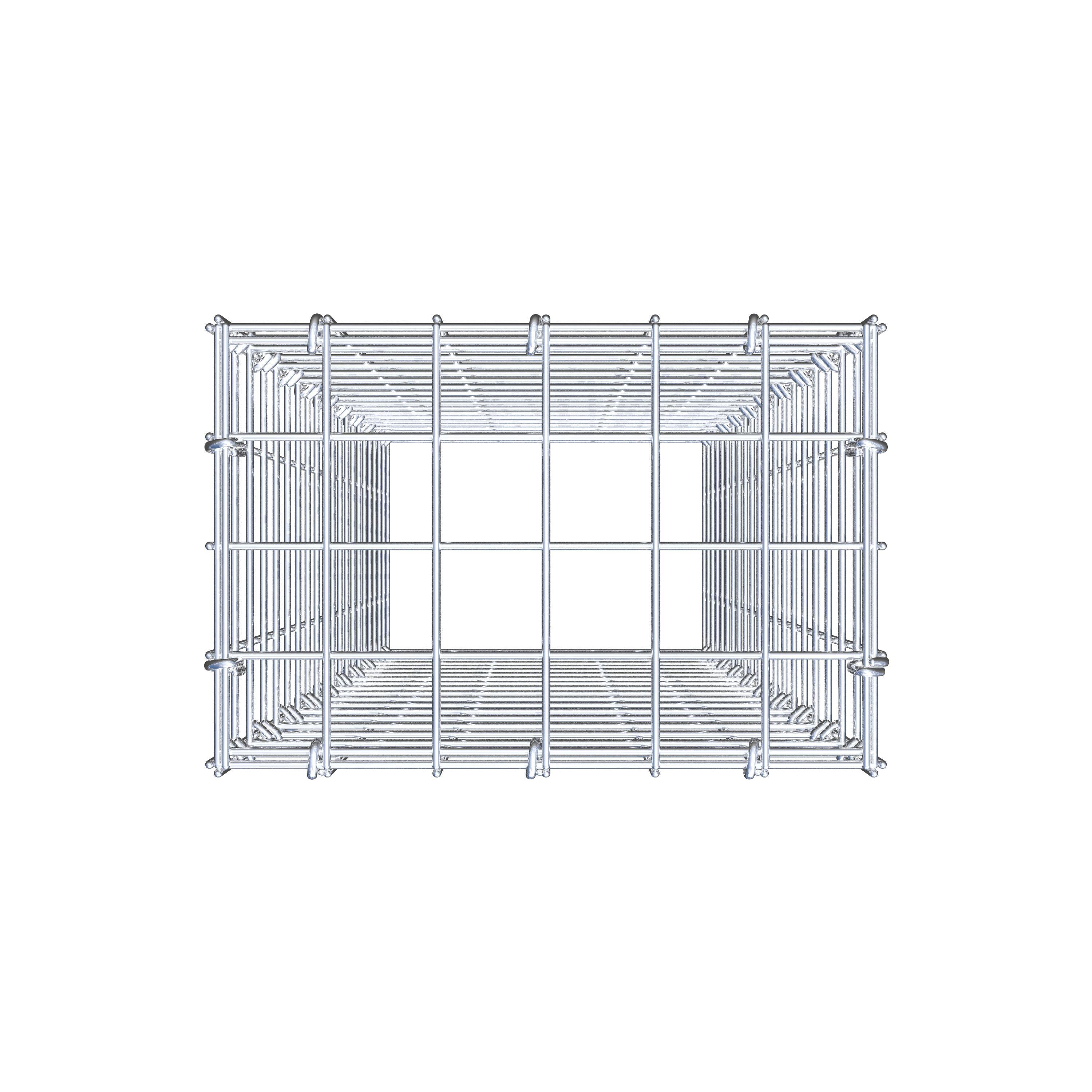 Add-on schanskorf type 3 100 cm x 30 cm x 20 cm (L x H x D), maaswijdte 5 cm x 5 cm, C-ring