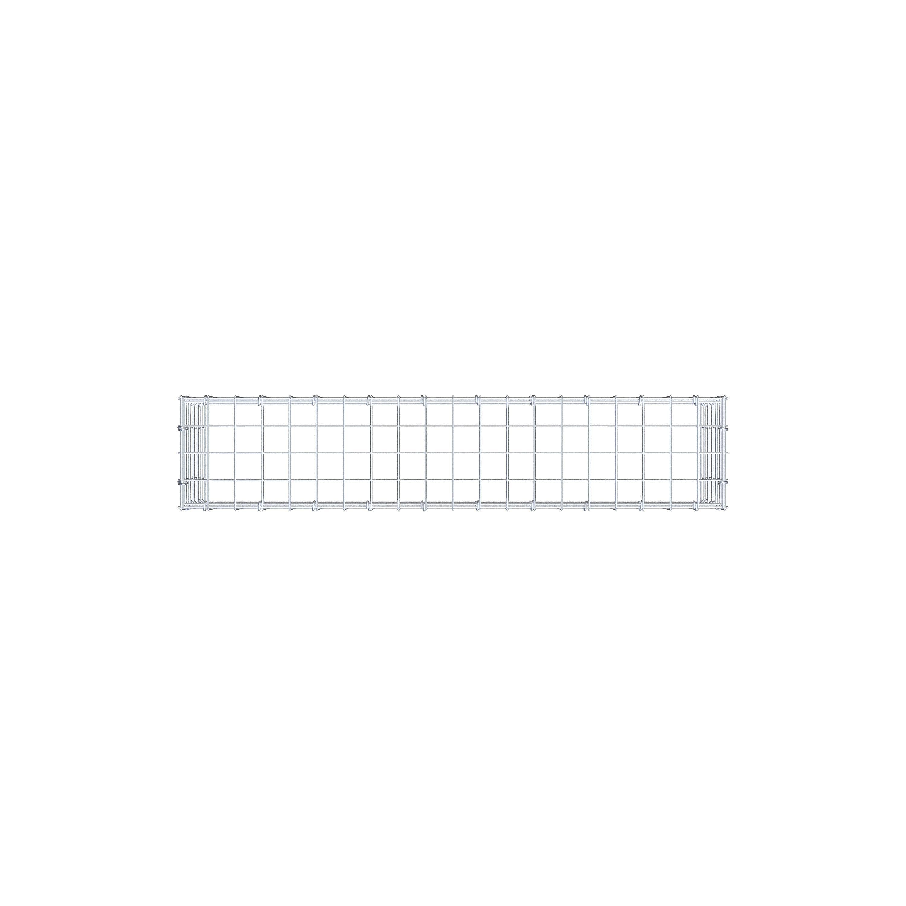 Add-on schanskorf type 3 100 cm x 30 cm x 20 cm (L x H x D), maaswijdte 5 cm x 5 cm, C-ring