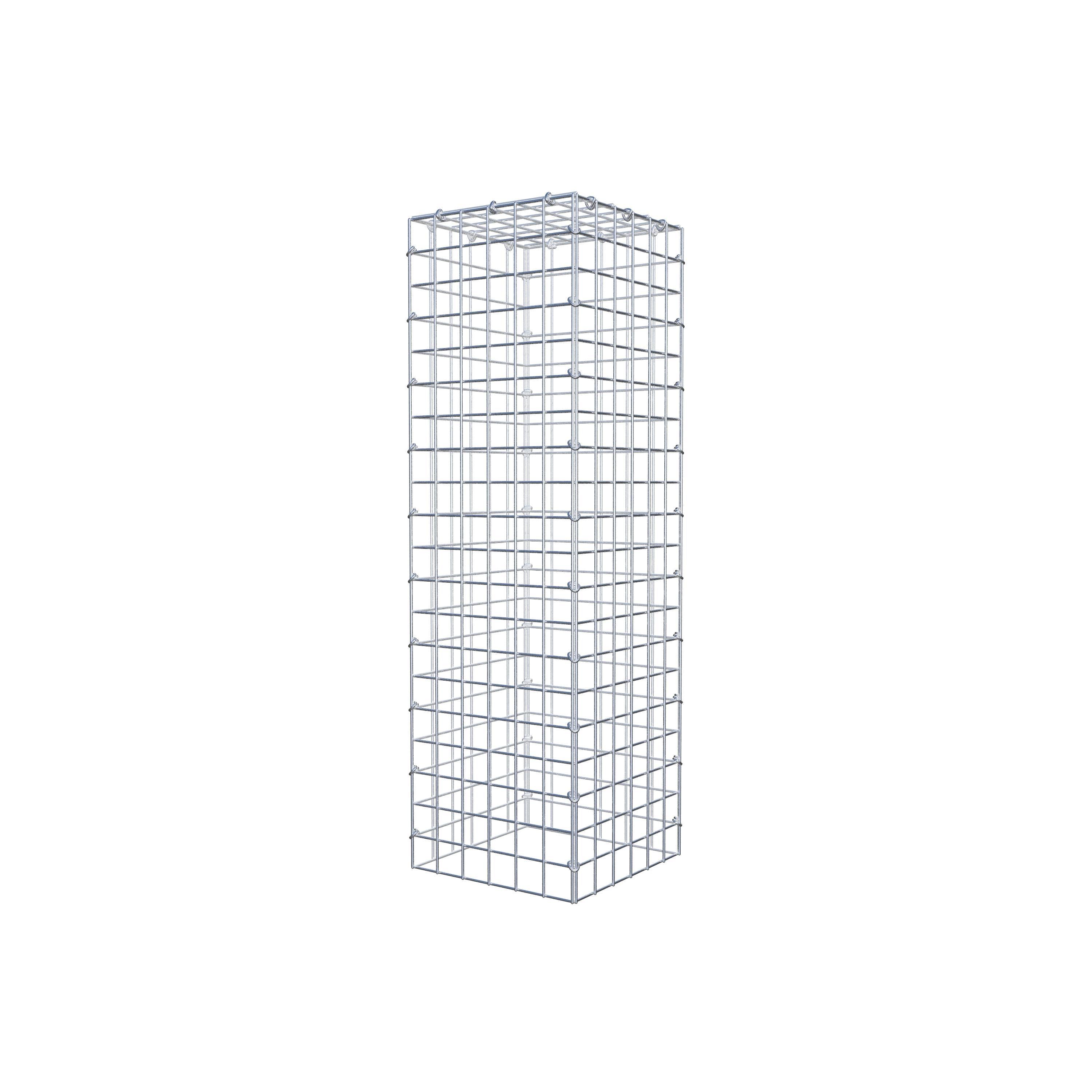 Typ 3 påbyggnadsgabion 100 cm x 30 cm x 30 cm (L x H x D), maskstorlek 5 cm x 5 cm, C-ring