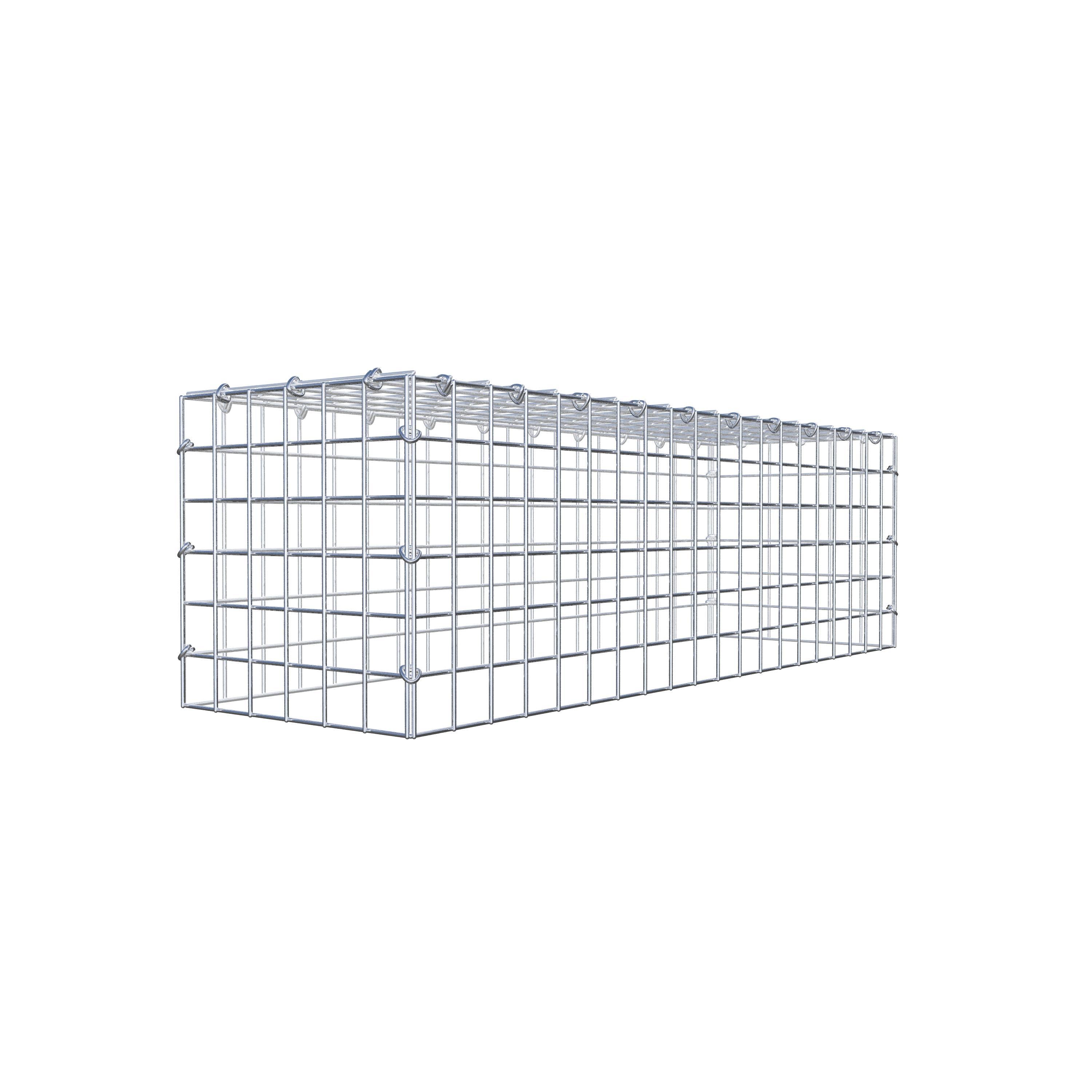 Typ 3 påbyggnadsgabion 100 cm x 30 cm x 30 cm (L x H x D), maskstorlek 5 cm x 5 cm, C-ring