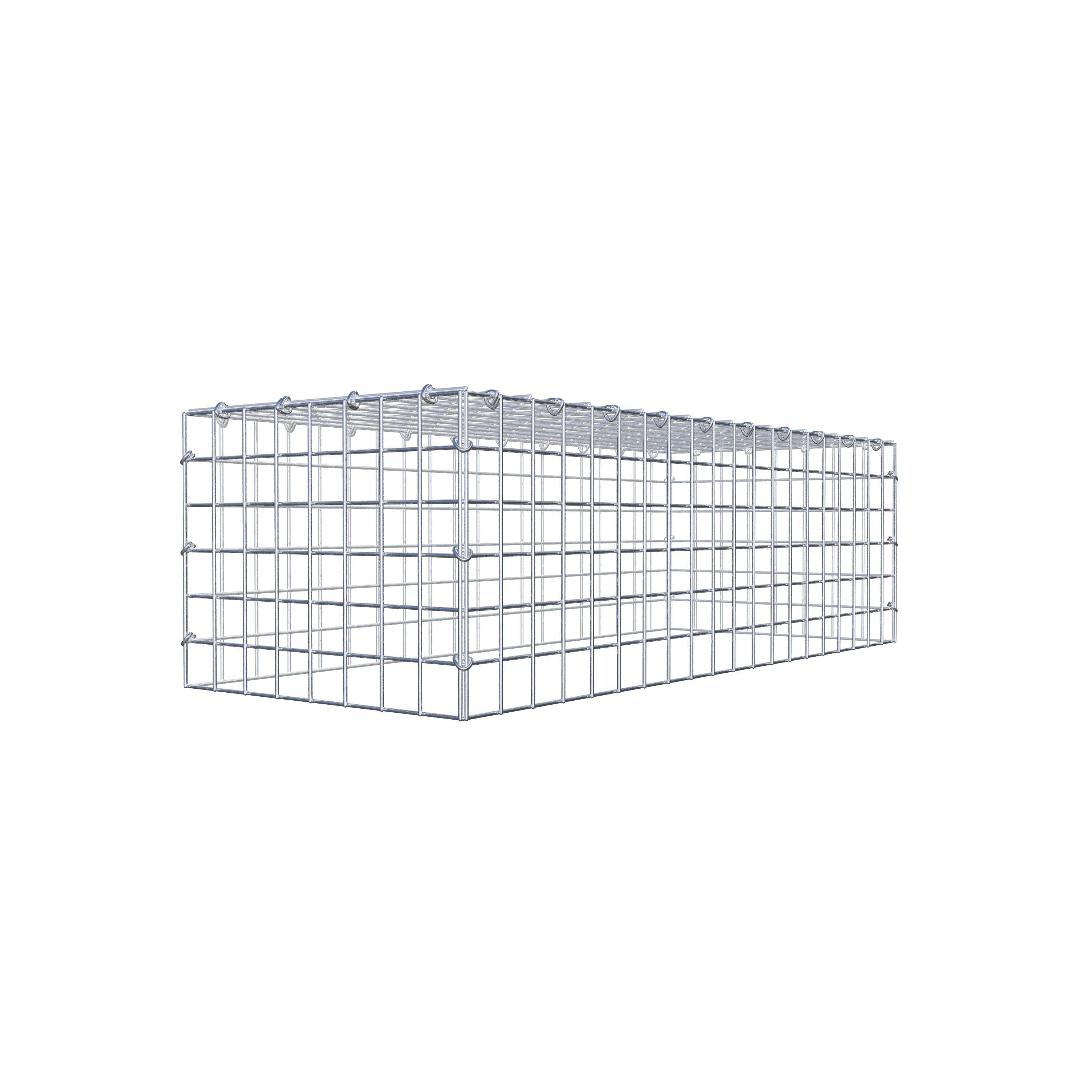 Typ 3 påbyggnadsgabion 100 cm x 30 cm x 40 cm (L x H x D), maskstorlek 5 cm x 5 cm, C-ring