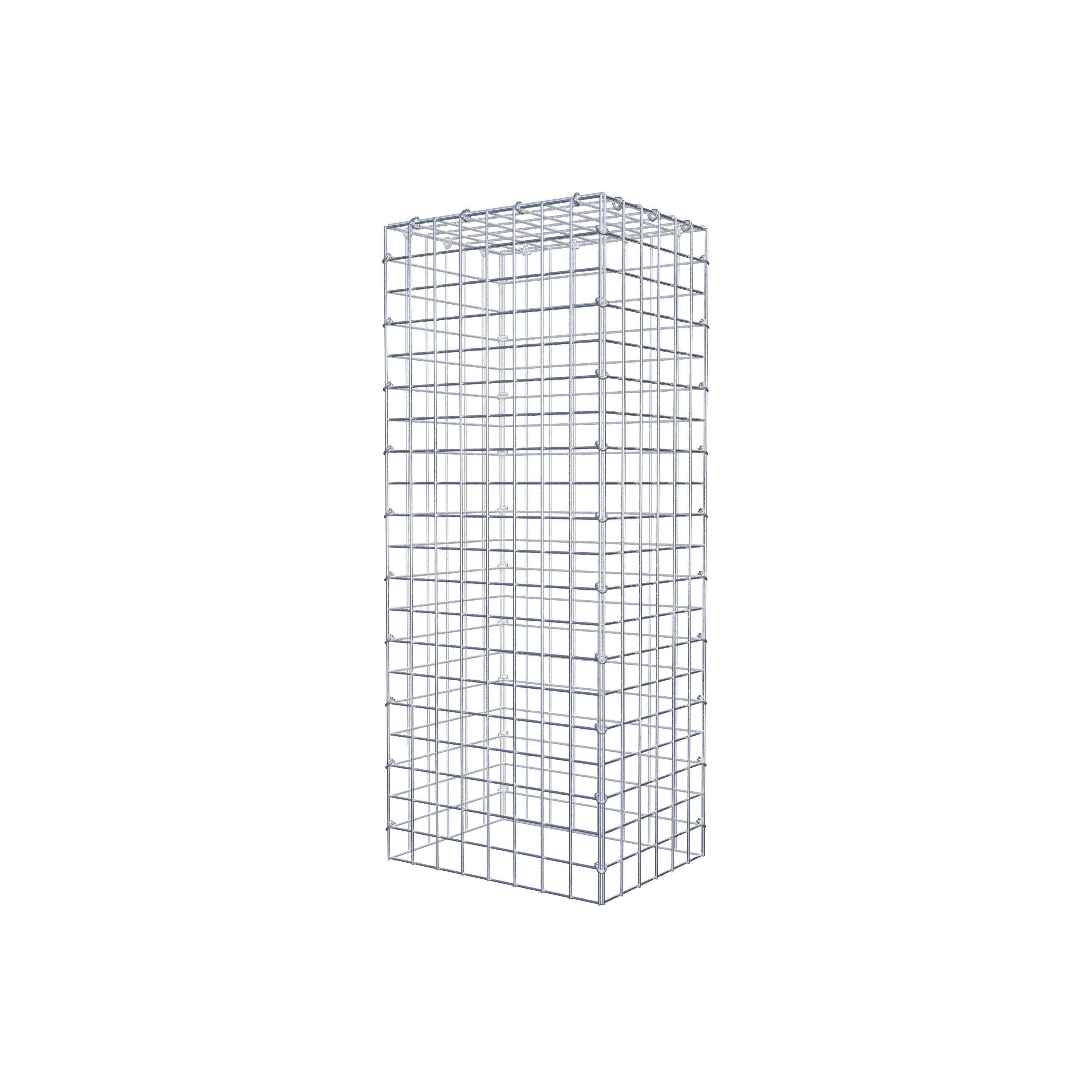 Typ 3 påbyggnadsgabion 100 cm x 30 cm x 40 cm (L x H x D), maskstorlek 5 cm x 5 cm, C-ring