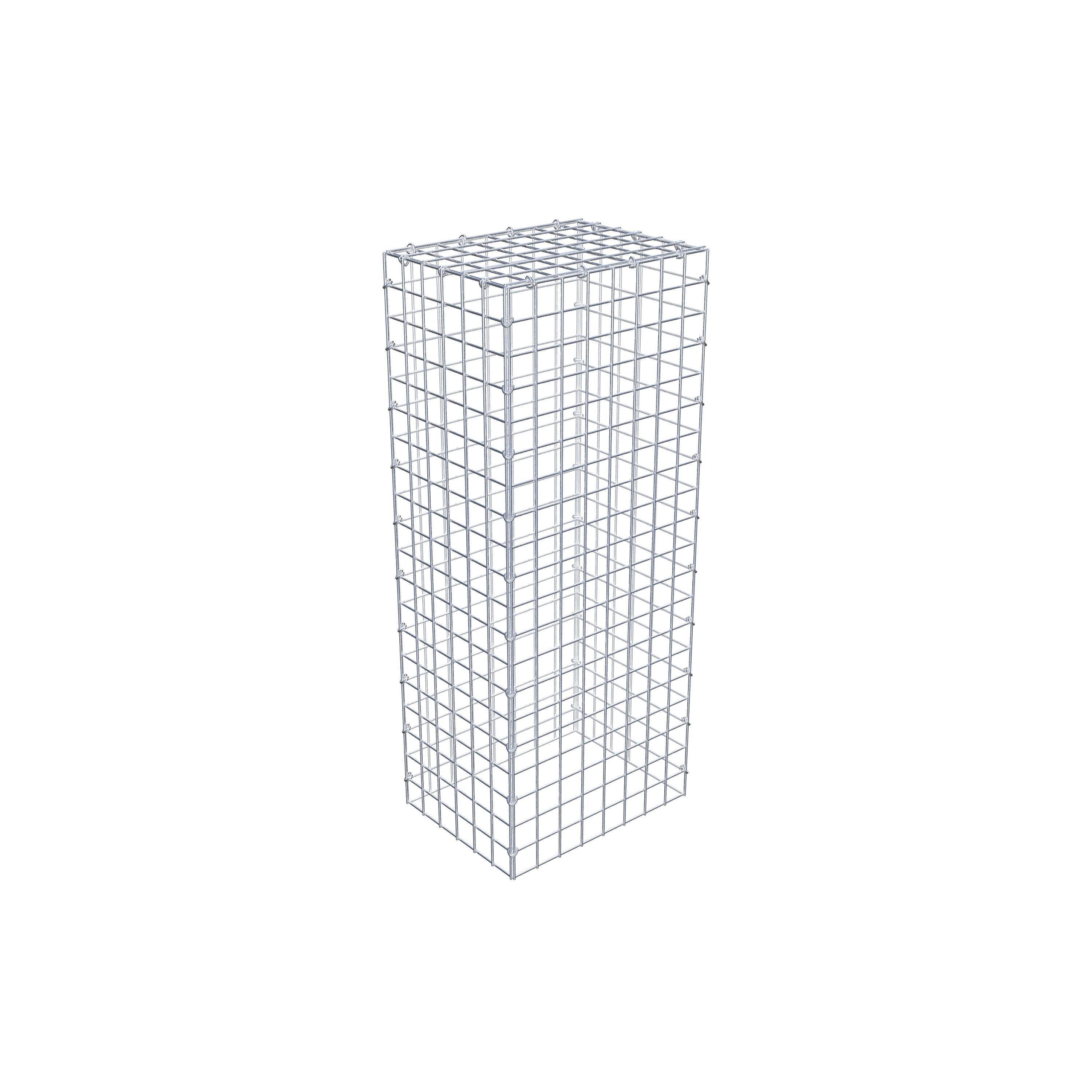 Typ 3 påbyggnadsgabion 100 cm x 30 cm x 40 cm (L x H x D), maskstorlek 5 cm x 5 cm, C-ring