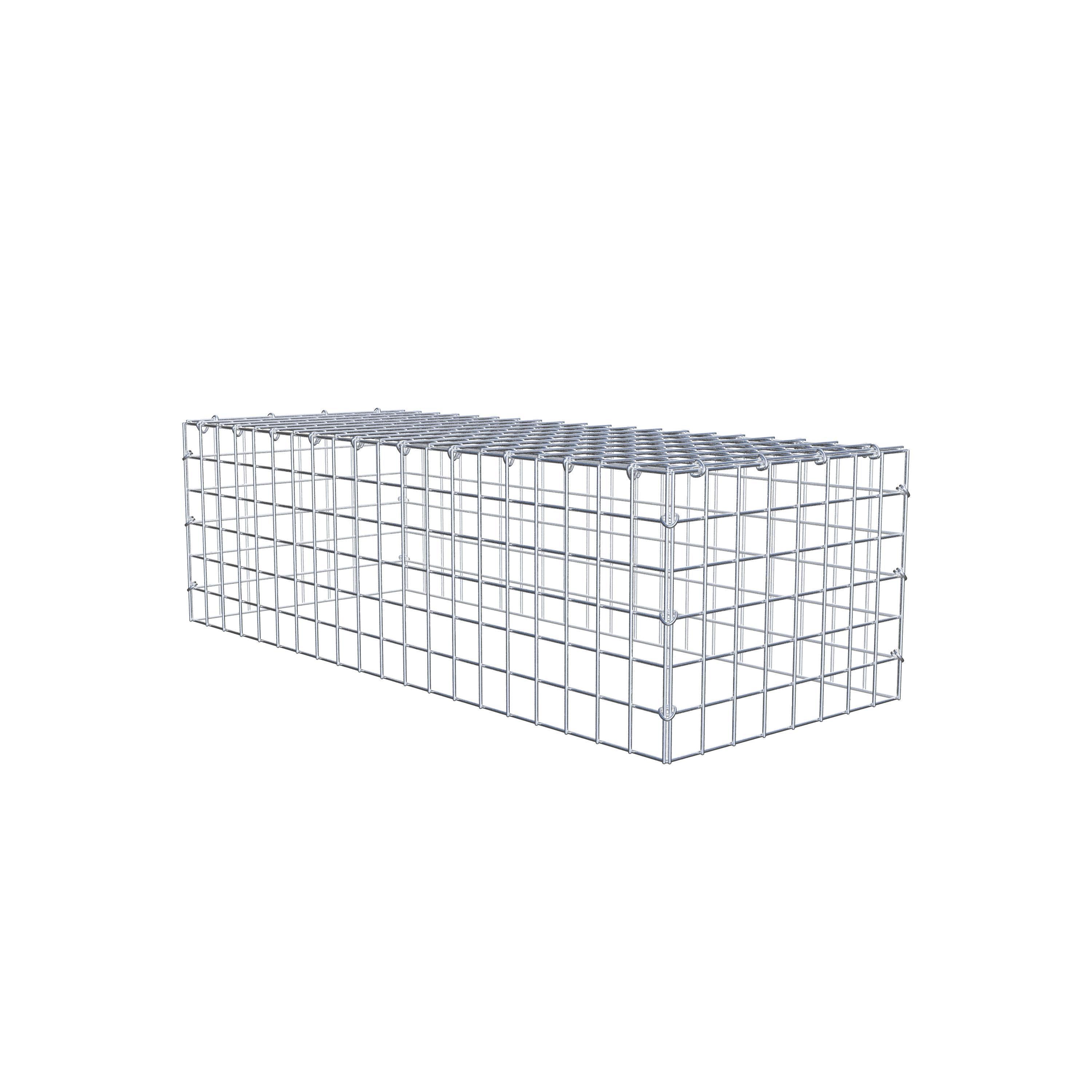 Typ 3 påbyggnadsgabion 100 cm x 30 cm x 40 cm (L x H x D), maskstorlek 5 cm x 5 cm, C-ring