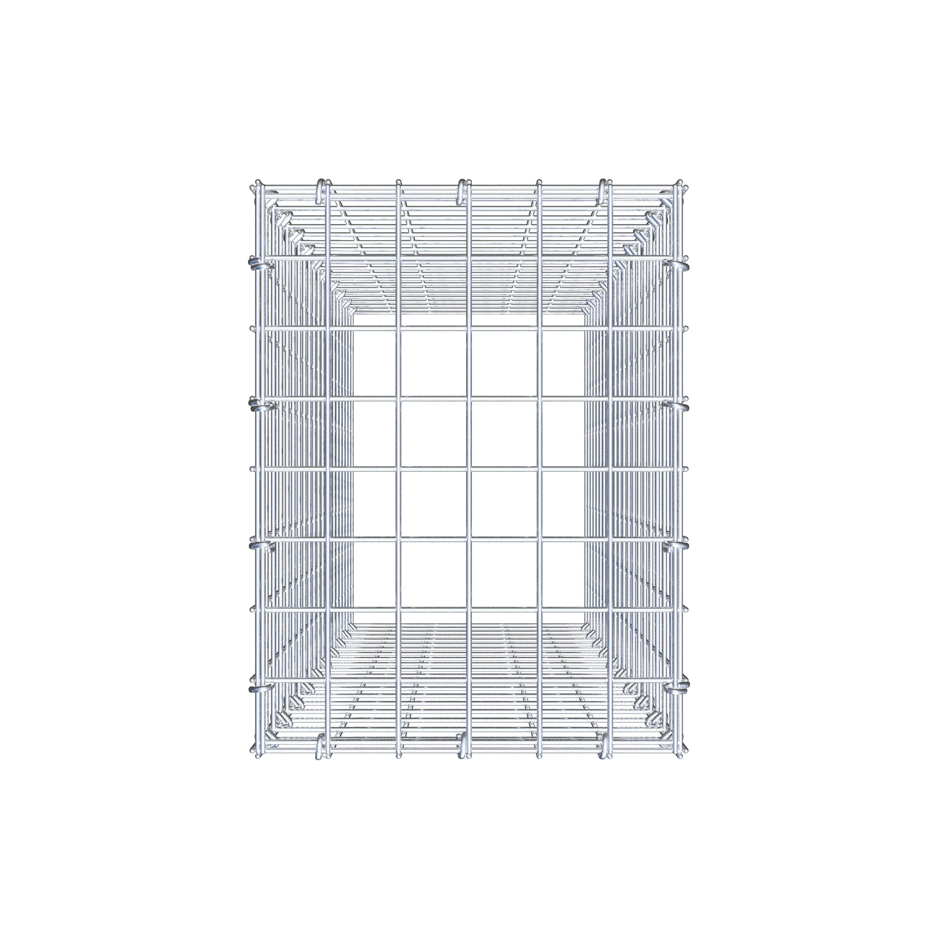 Typ 3 påbyggnadsgabion 100 cm x 30 cm x 40 cm (L x H x D), maskstorlek 5 cm x 5 cm, C-ring