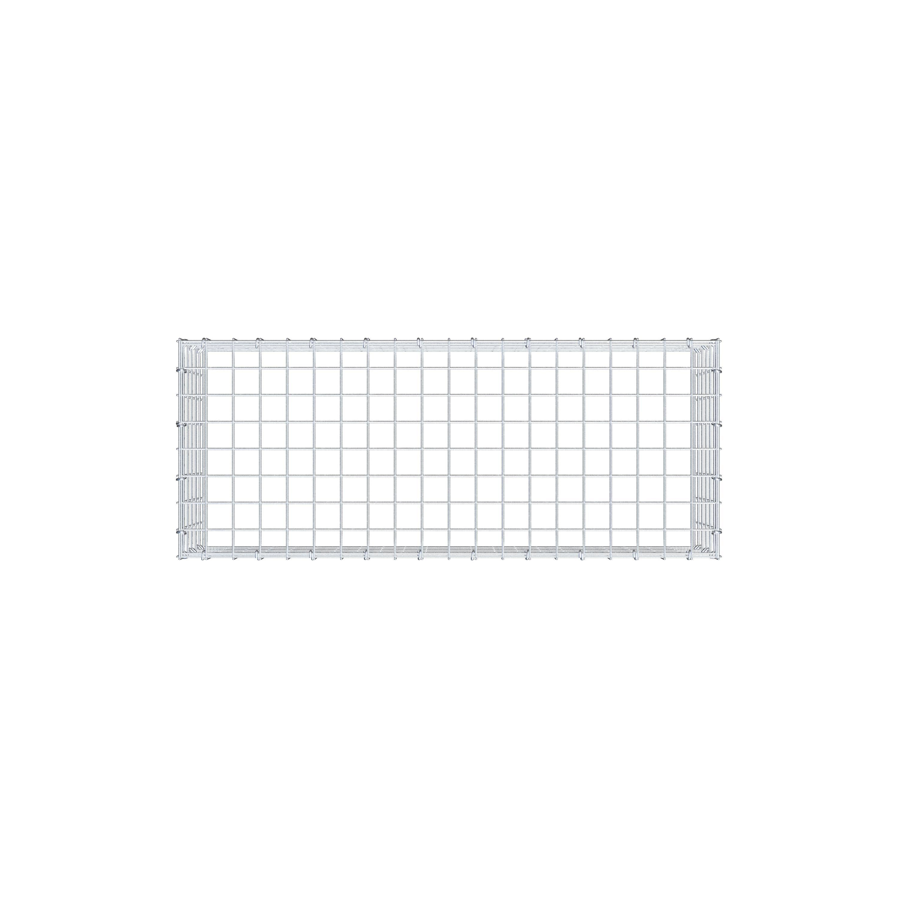 Typ 3 påbyggnadsgabion 100 cm x 30 cm x 40 cm (L x H x D), maskstorlek 5 cm x 5 cm, C-ring