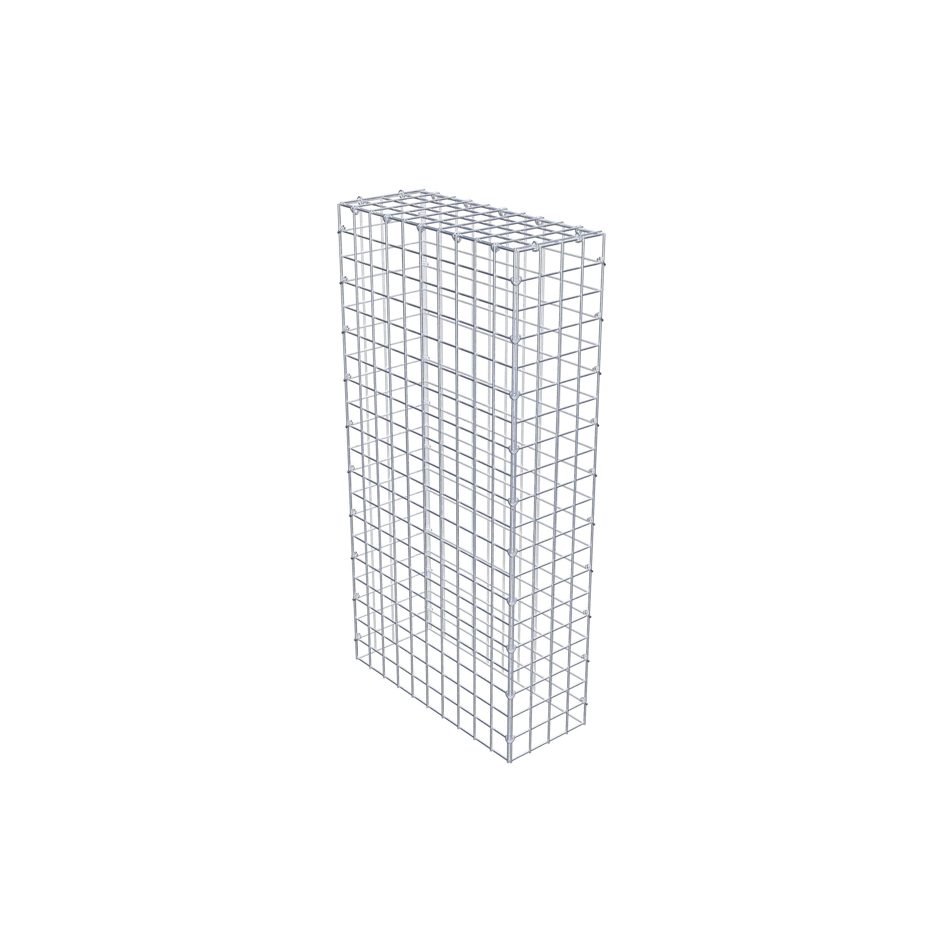 Typ 3 påbyggnadsgabion 100 cm x 50 cm x 20 cm (L x H x D), maskstorlek 5 cm x 5 cm, C-ring