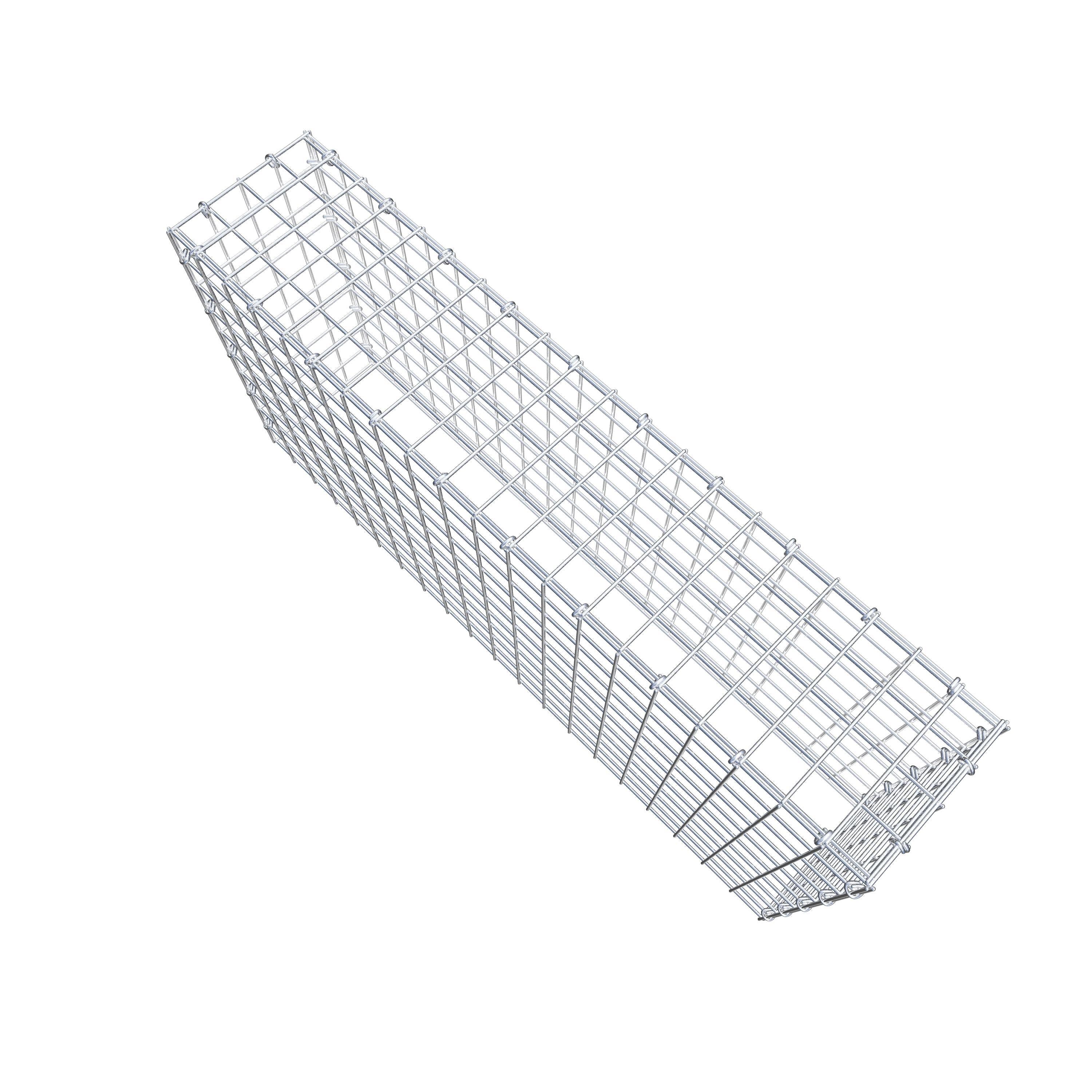 Monteret gabion type 3 100 cm x 50 cm x 20 cm (L x H x D), maskestørrelse 5 cm x 5 cm, C-ring