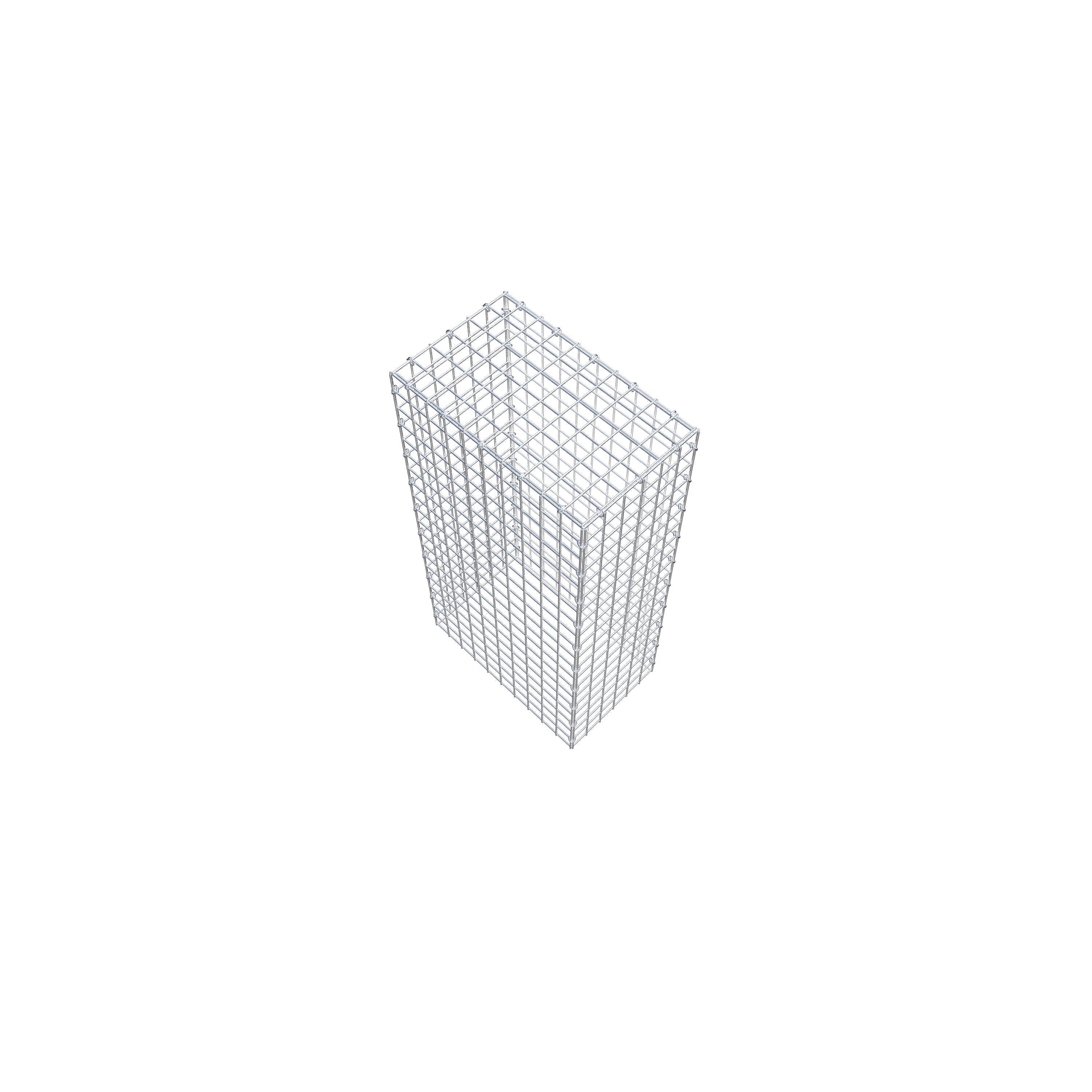 Typ 3 påbyggnadsgabion 100 cm x 50 cm x 30 cm (L x H x D), maskstorlek 5 cm x 5 cm, C-ring