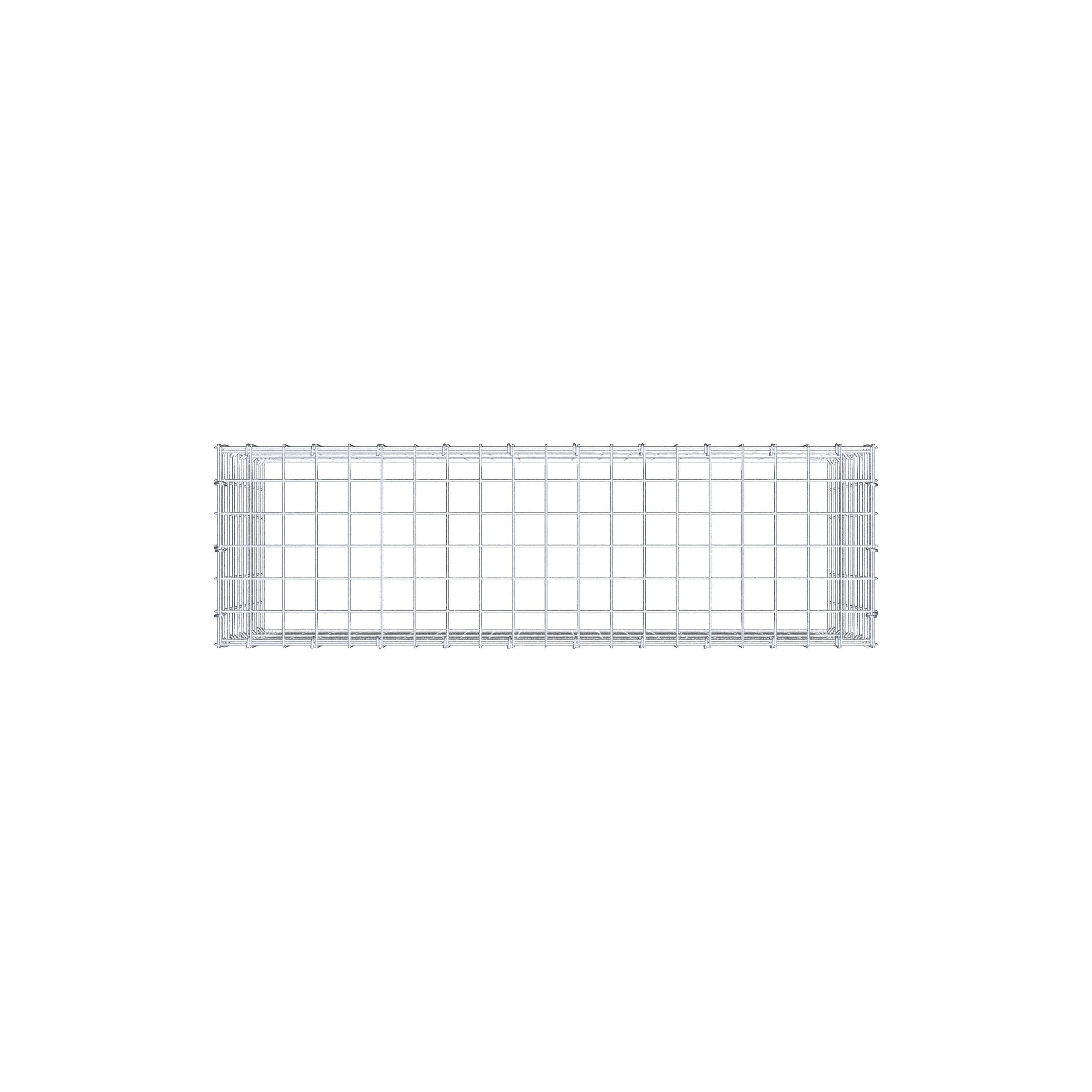 Typ 3 påbyggnadsgabion 100 cm x 50 cm x 30 cm (L x H x D), maskstorlek 5 cm x 5 cm, C-ring