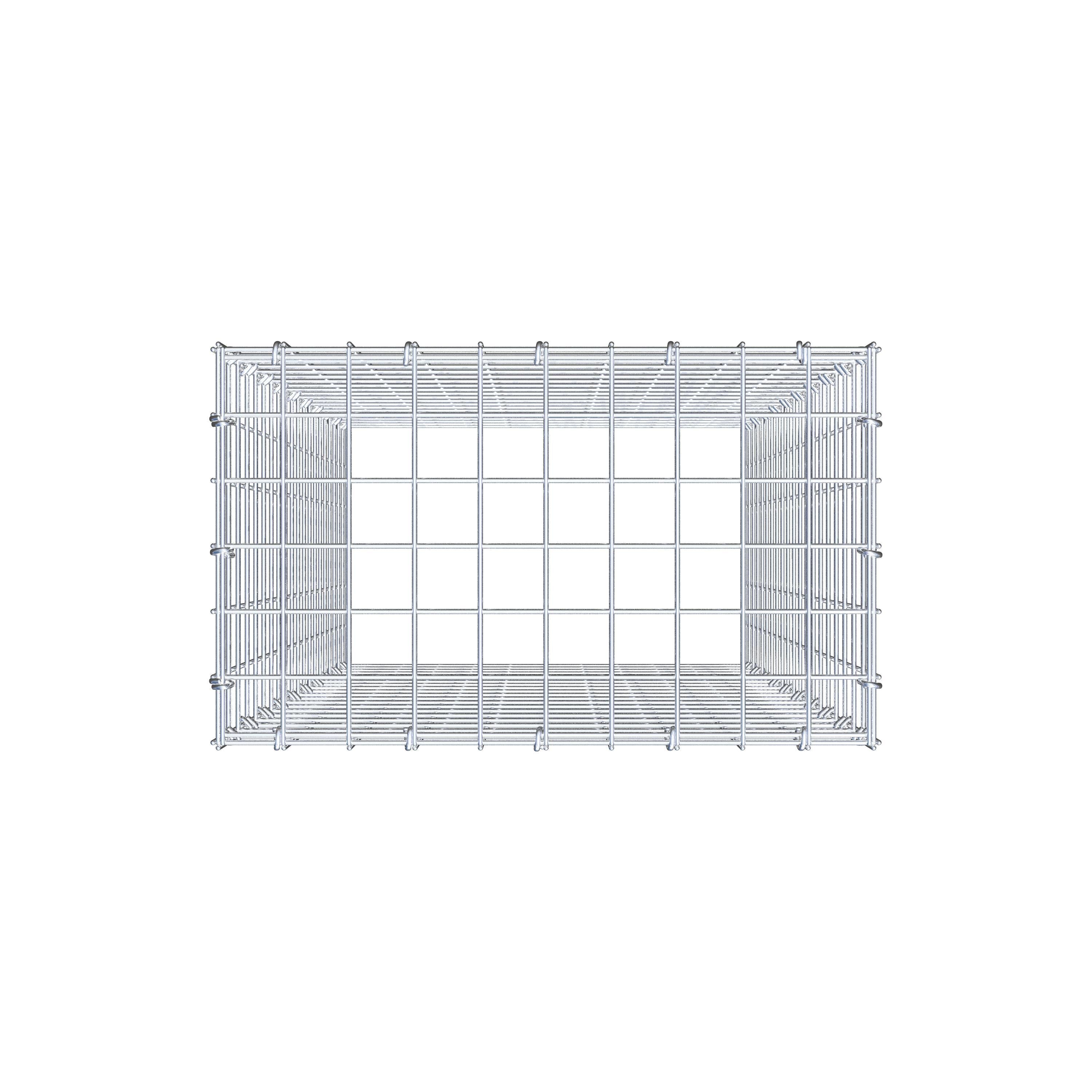 Type 3 oplegkorf 100 cm x 50 cm x 30 cm (L x H x D), maaswijdte 5 cm x 5 cm, C-ring