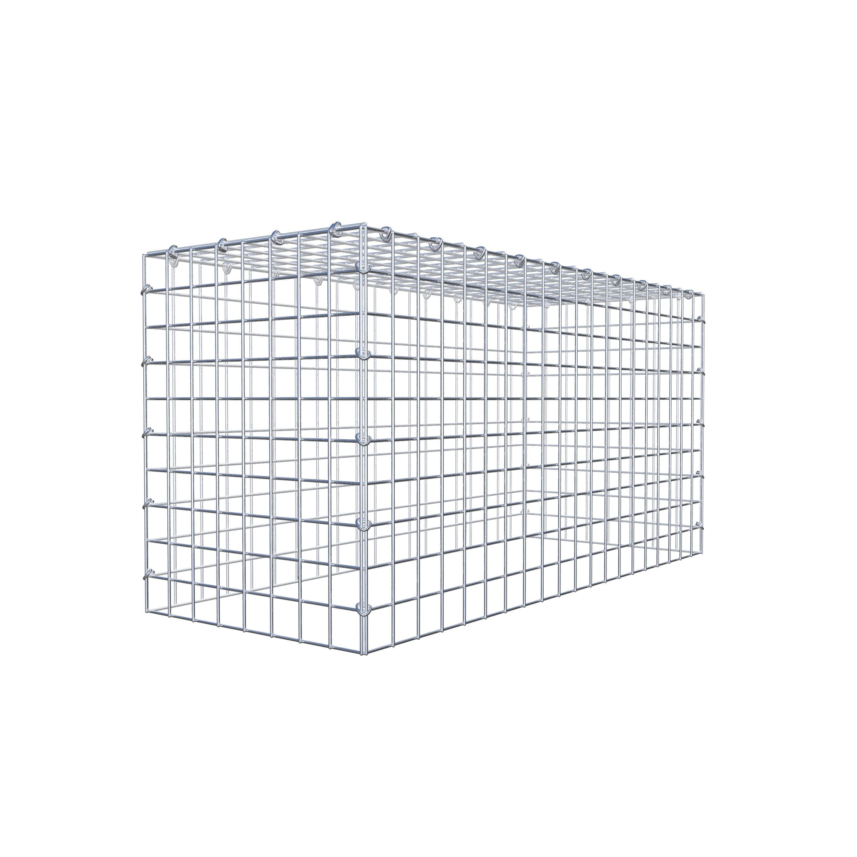 Typ 3 påbyggnadsgabion 100 cm x 50 cm x 40 cm (L x H x D), maskstorlek 5 cm x 5 cm, C-ring