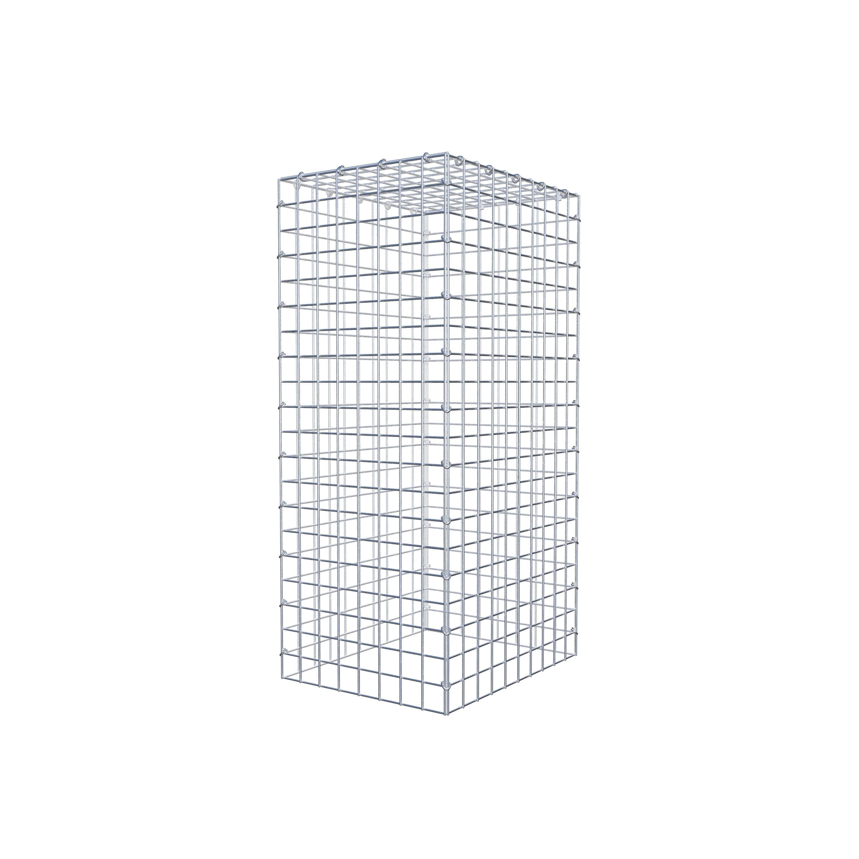 Typ 3 påbyggnadsgabion 100 cm x 50 cm x 40 cm (L x H x D), maskstorlek 5 cm x 5 cm, C-ring