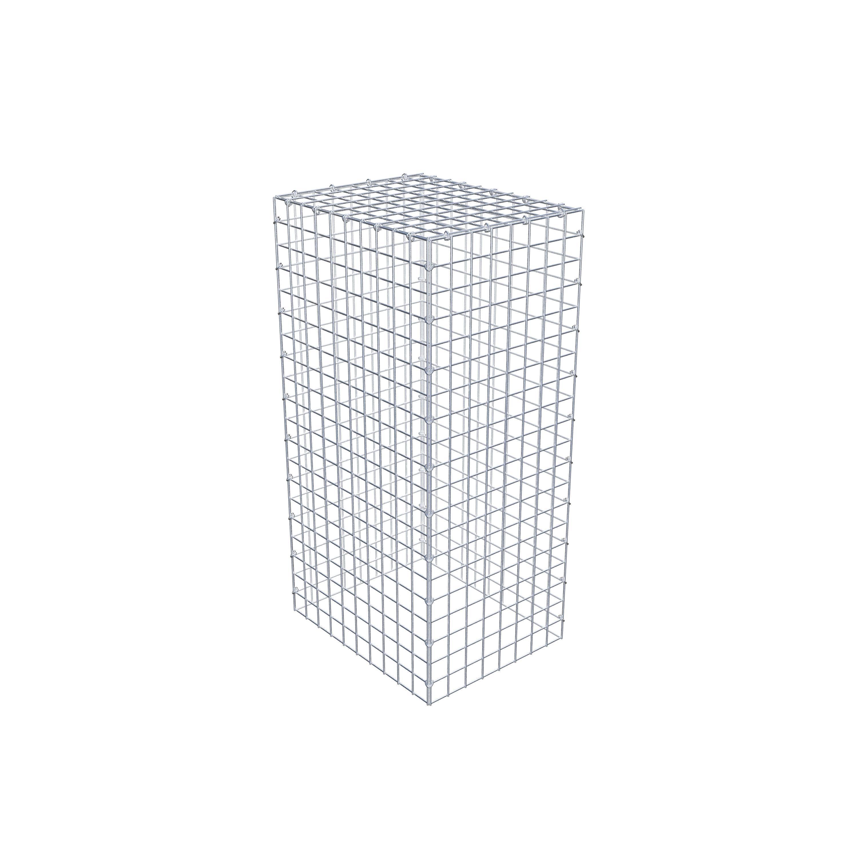 Typ 3 påbyggnadsgabion 100 cm x 50 cm x 40 cm (L x H x D), maskstorlek 5 cm x 5 cm, C-ring