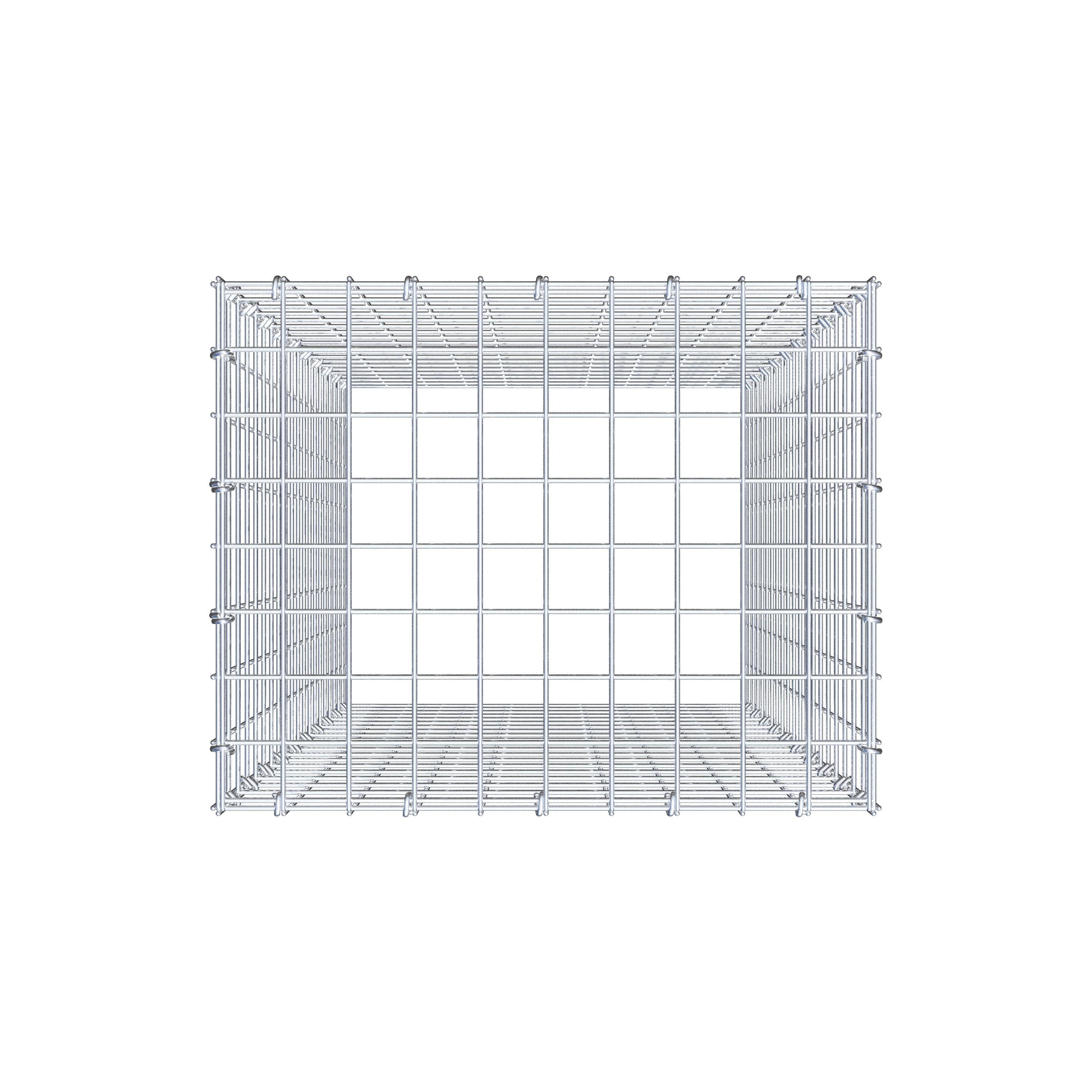 Fourche rapportée type 3 100 cm x 50 cm x 40 cm (L x H x P), mailles 5 cm x 5 cm, anneau C