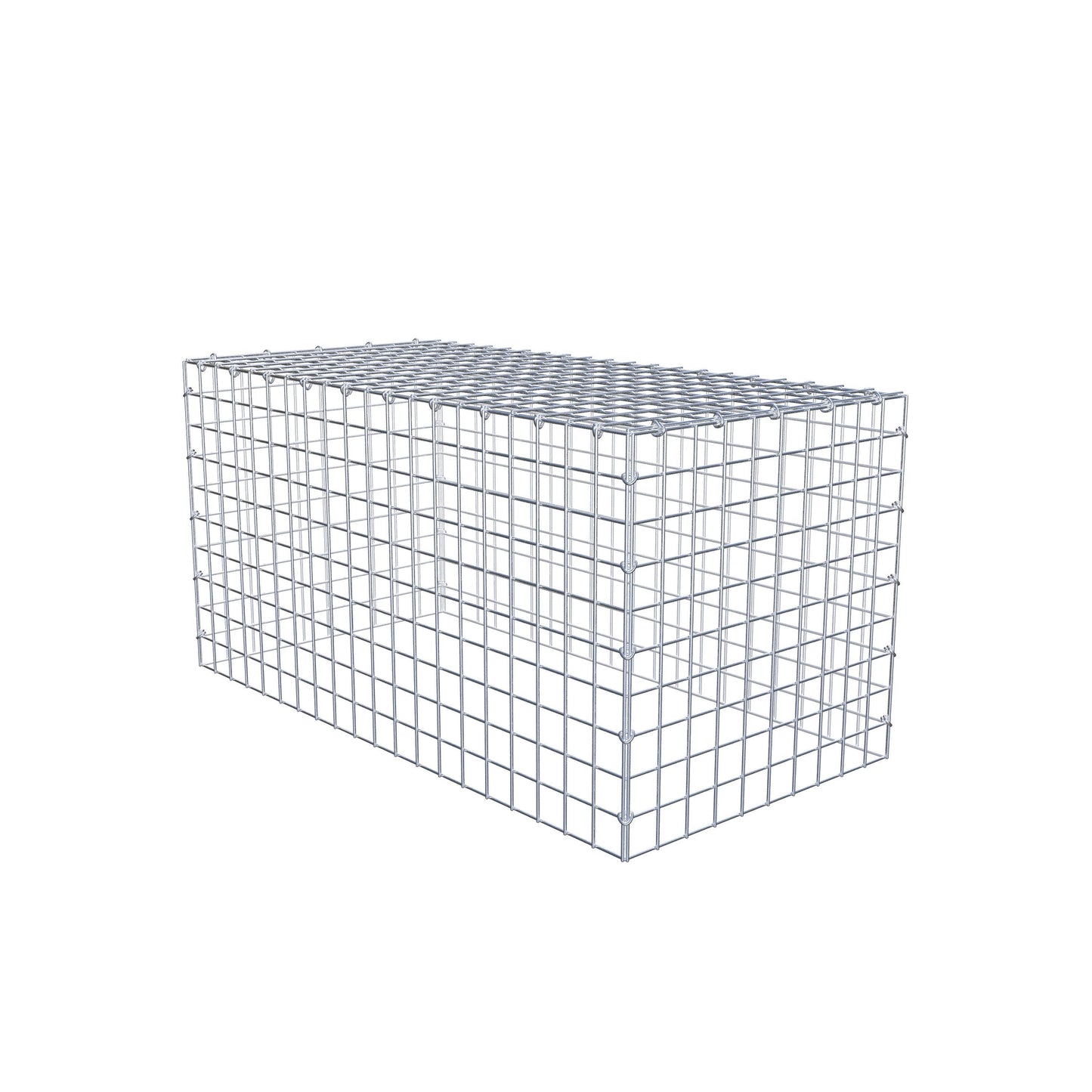 Monteret gabion type 3 100 cm x 50 cm x 50 cm (L x H x D), maskestørrelse 5 cm x 5 cm, C-ring