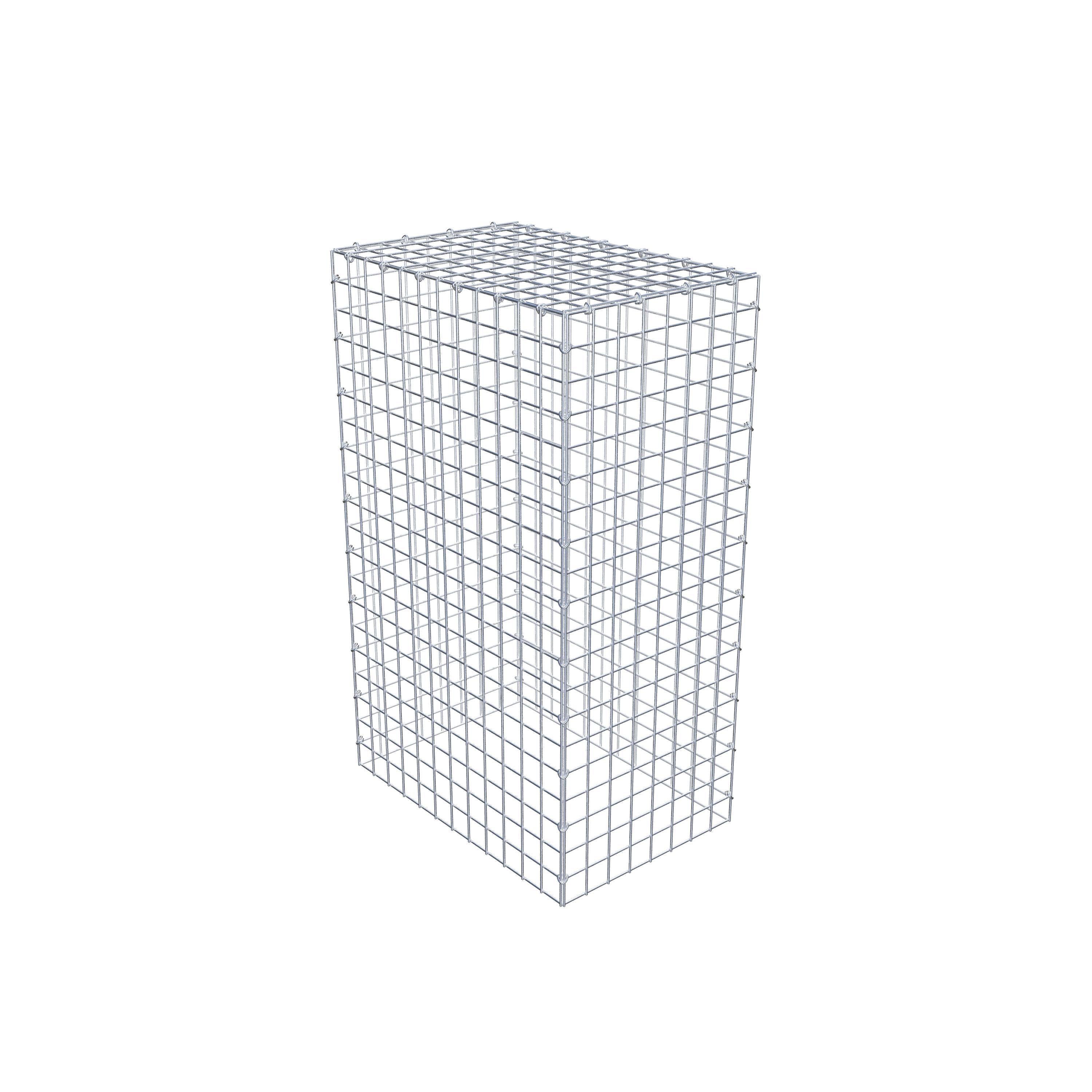 Typ 3 påbyggnadsgabion 100 cm x 60 cm x 40 cm (L x H x D), maskstorlek 5 cm x 5 cm, C-ring