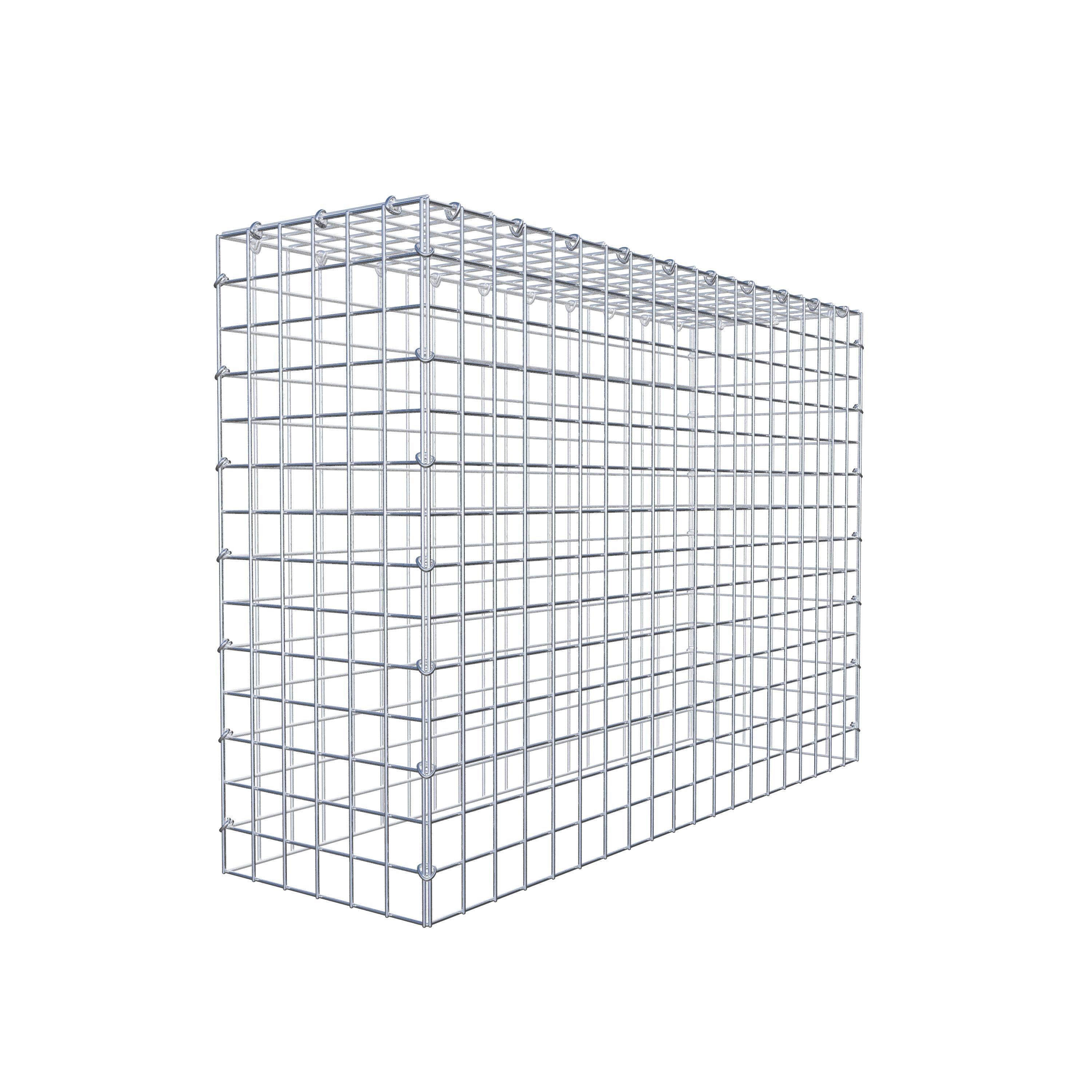 Typ 3 påbyggnadsgabion 100 cm x 70 cm x 30 cm (L x H x D), maskstorlek 5 cm x 5 cm, C-ring