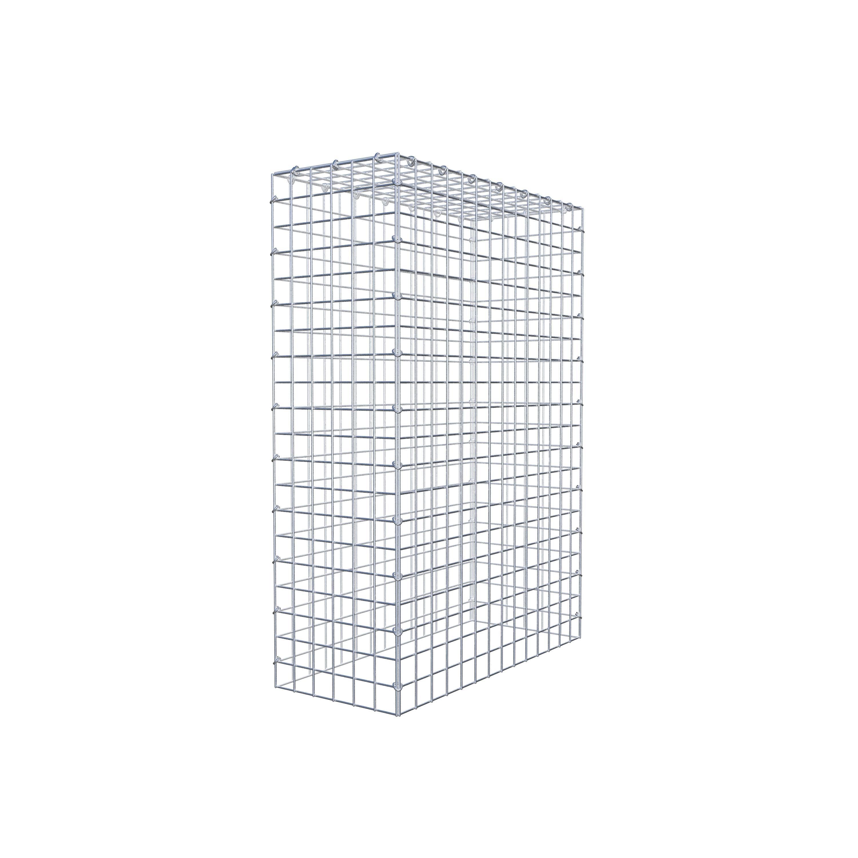 Typ 3 påbyggnadsgabion 100 cm x 70 cm x 30 cm (L x H x D), maskstorlek 5 cm x 5 cm, C-ring