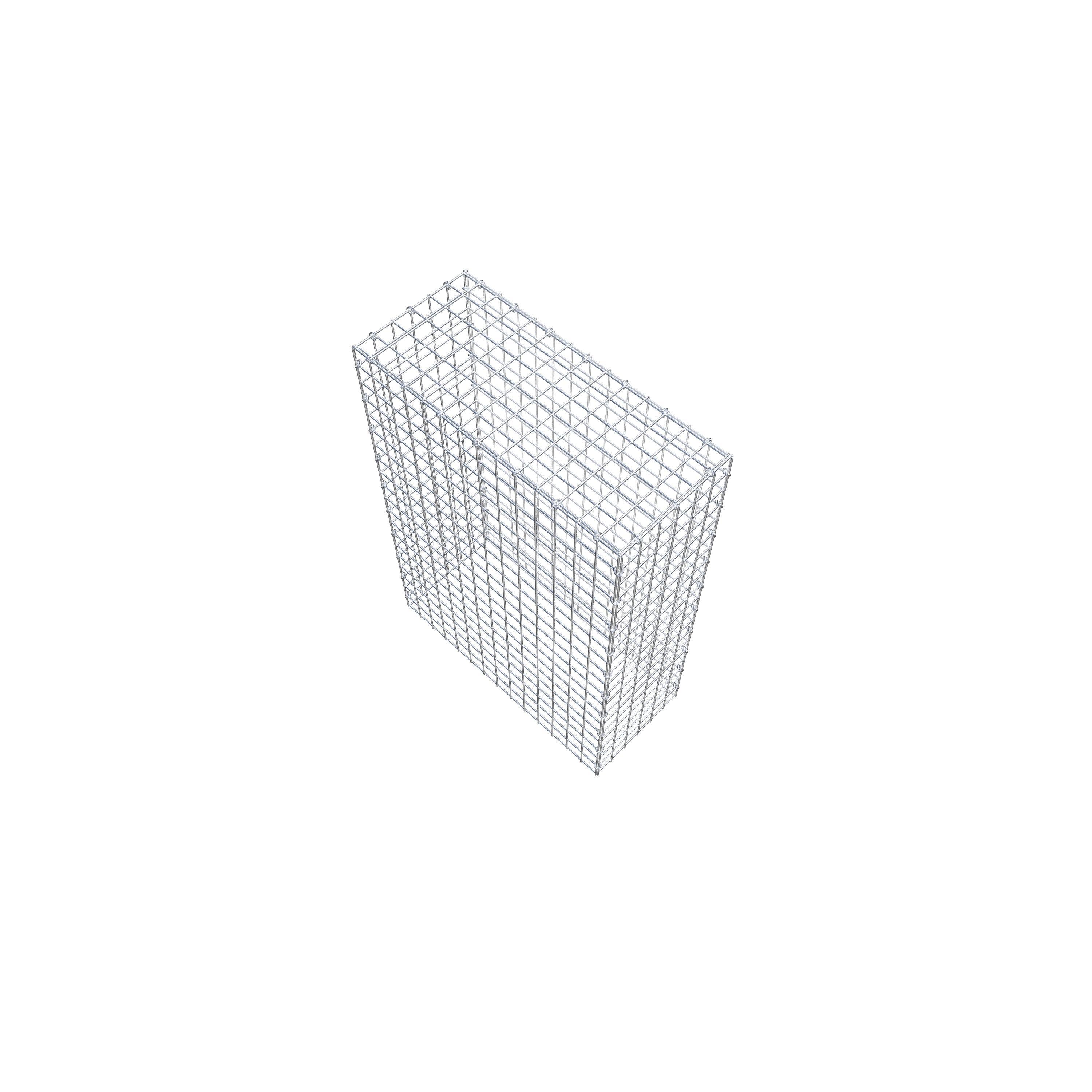 Typ 3 påbyggnadsgabion 100 cm x 70 cm x 30 cm (L x H x D), maskstorlek 5 cm x 5 cm, C-ring