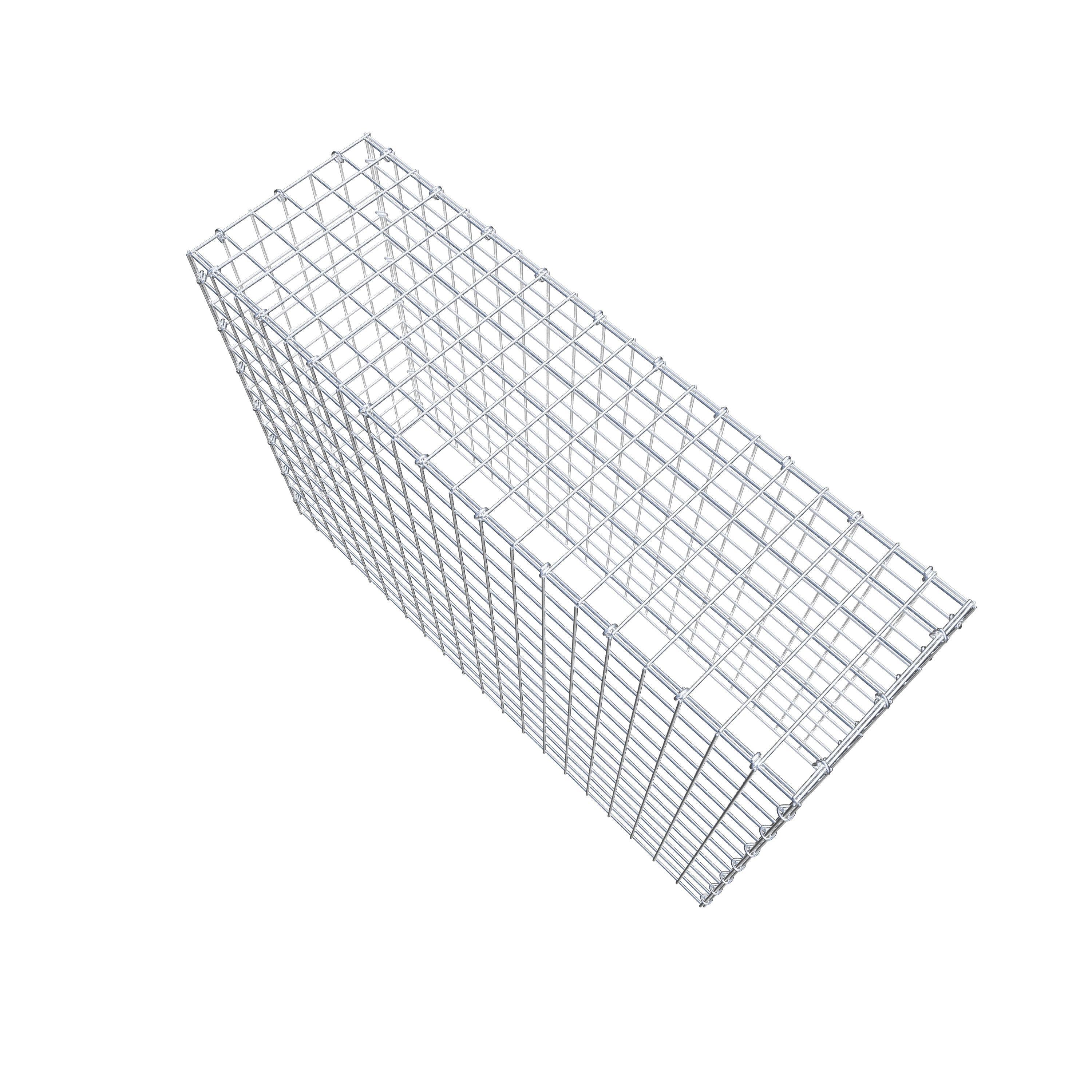 Typ 3 påbyggnadsgabion 100 cm x 70 cm x 30 cm (L x H x D), maskstorlek 5 cm x 5 cm, C-ring