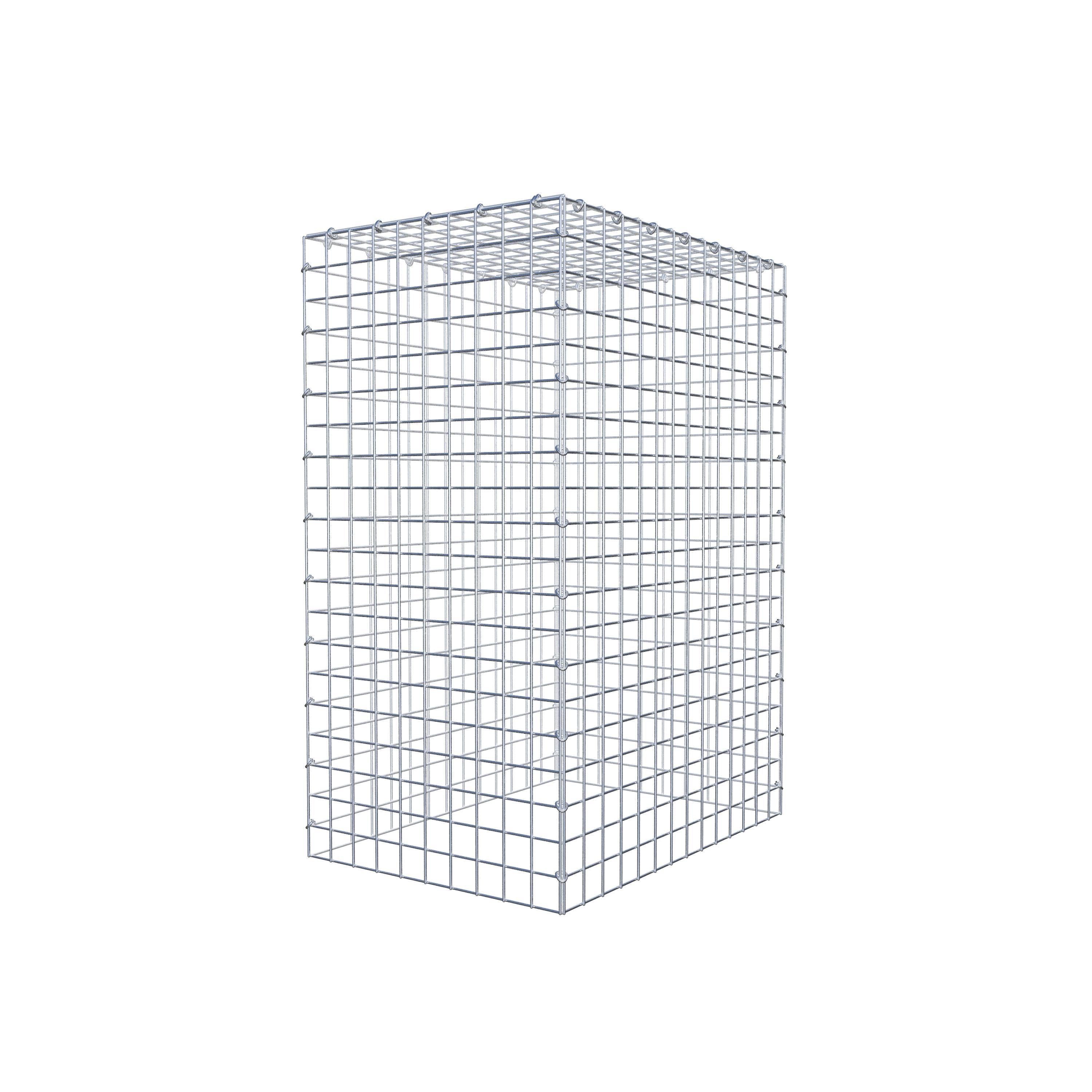 Monteret gabion type 3 100 cm x 70 cm x 50 cm (L x H x D), maskestørrelse 5 cm x 5 cm, C-ring