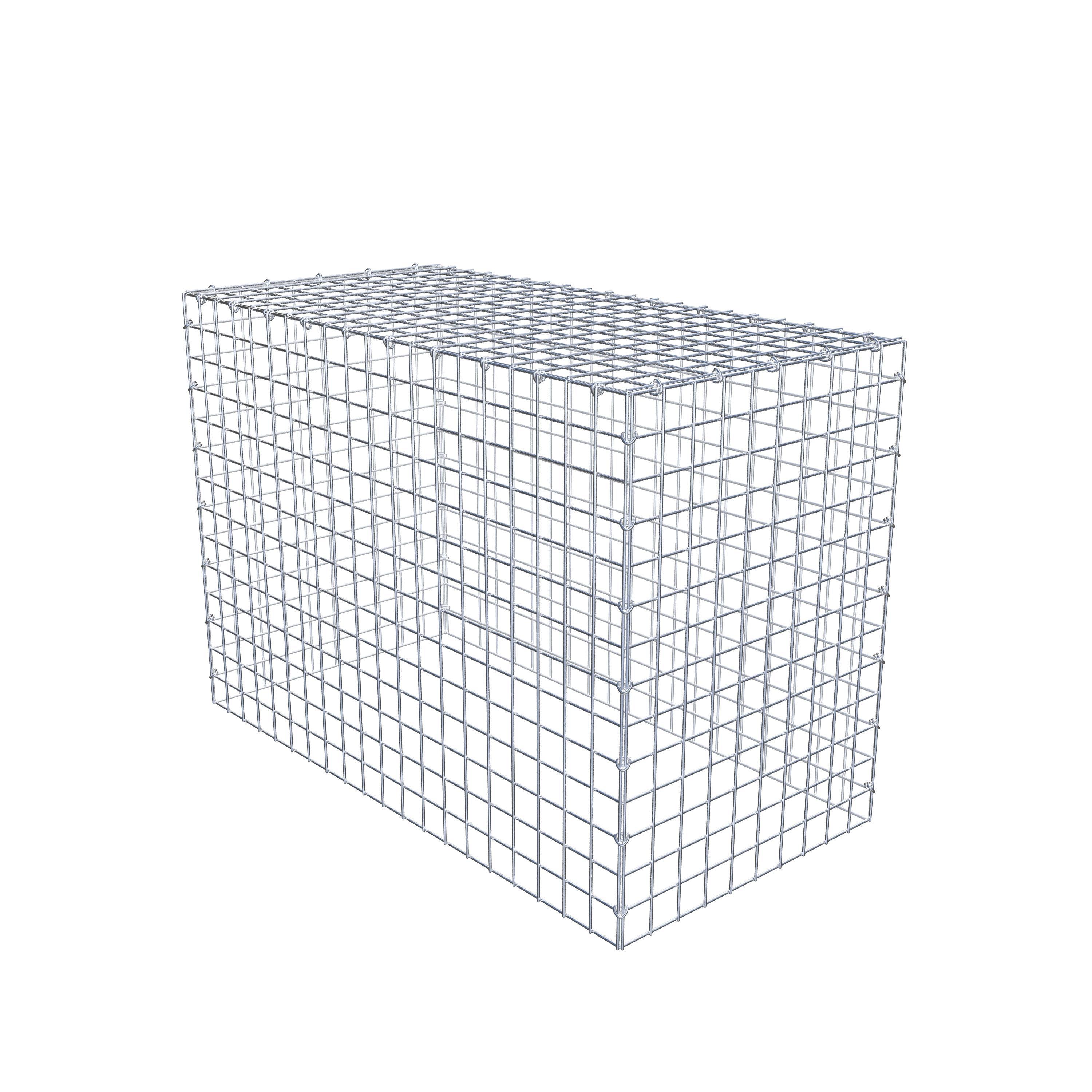 Typ 3 påbyggnadsgabion 100 cm x 70 cm x 50 cm (L x H x D), maskstorlek 5 cm x 5 cm, C-ring