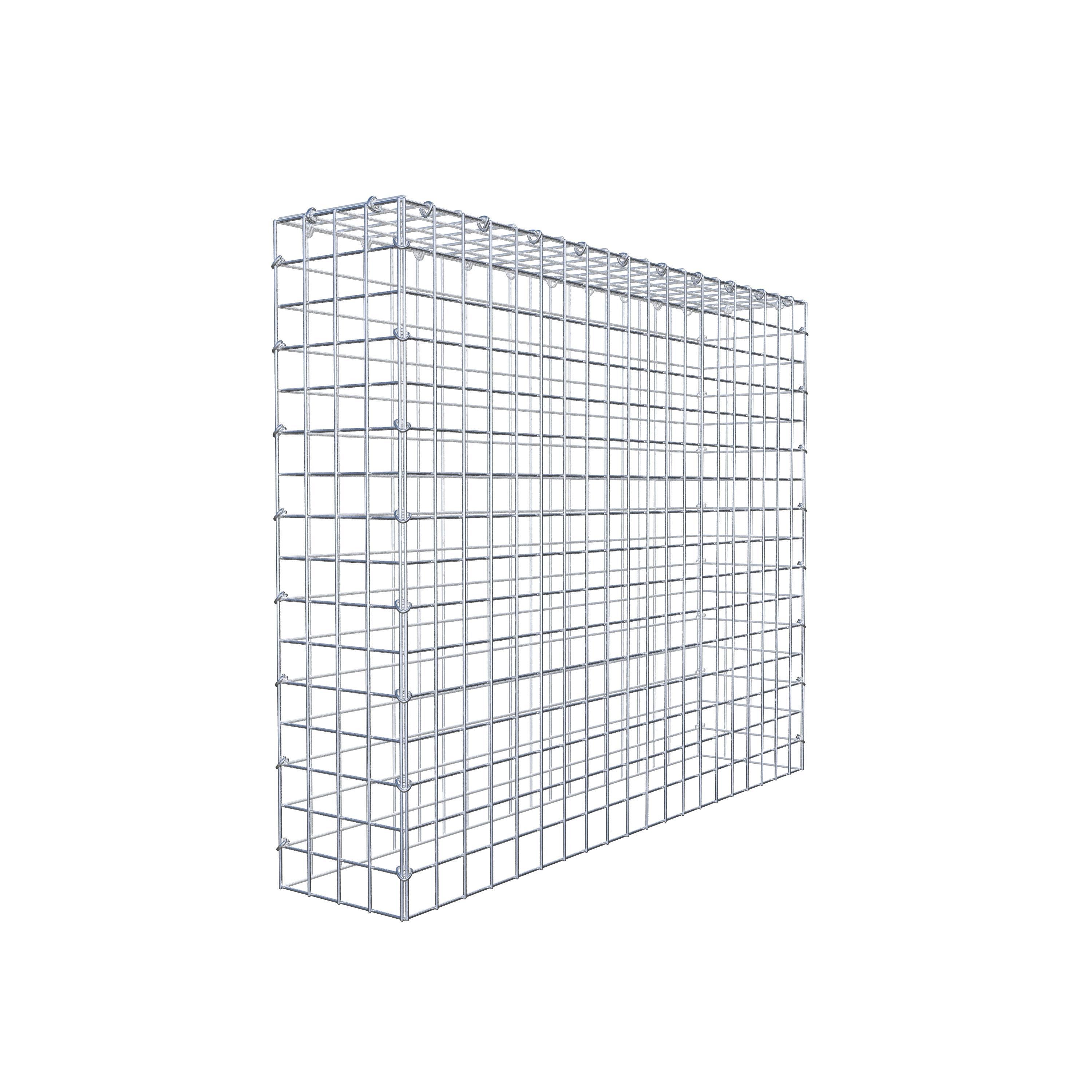 Typ 3 påbyggnadsgabion 100 cm x 80 cm x 20 cm (L x H x D), maskstorlek 5 cm x 5 cm, C-ring