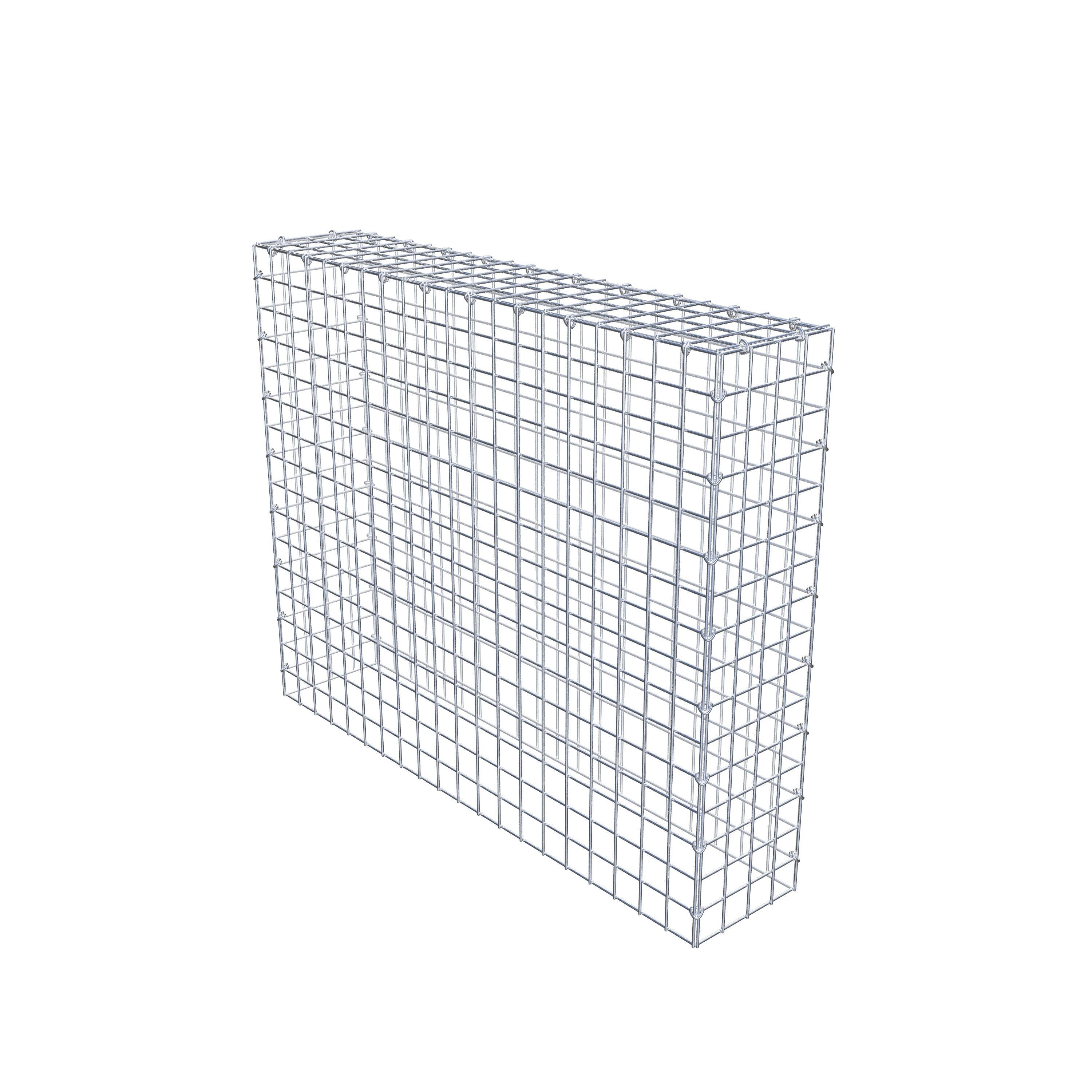 Typ 3 påbyggnadsgabion 100 cm x 80 cm x 20 cm (L x H x D), maskstorlek 5 cm x 5 cm, C-ring