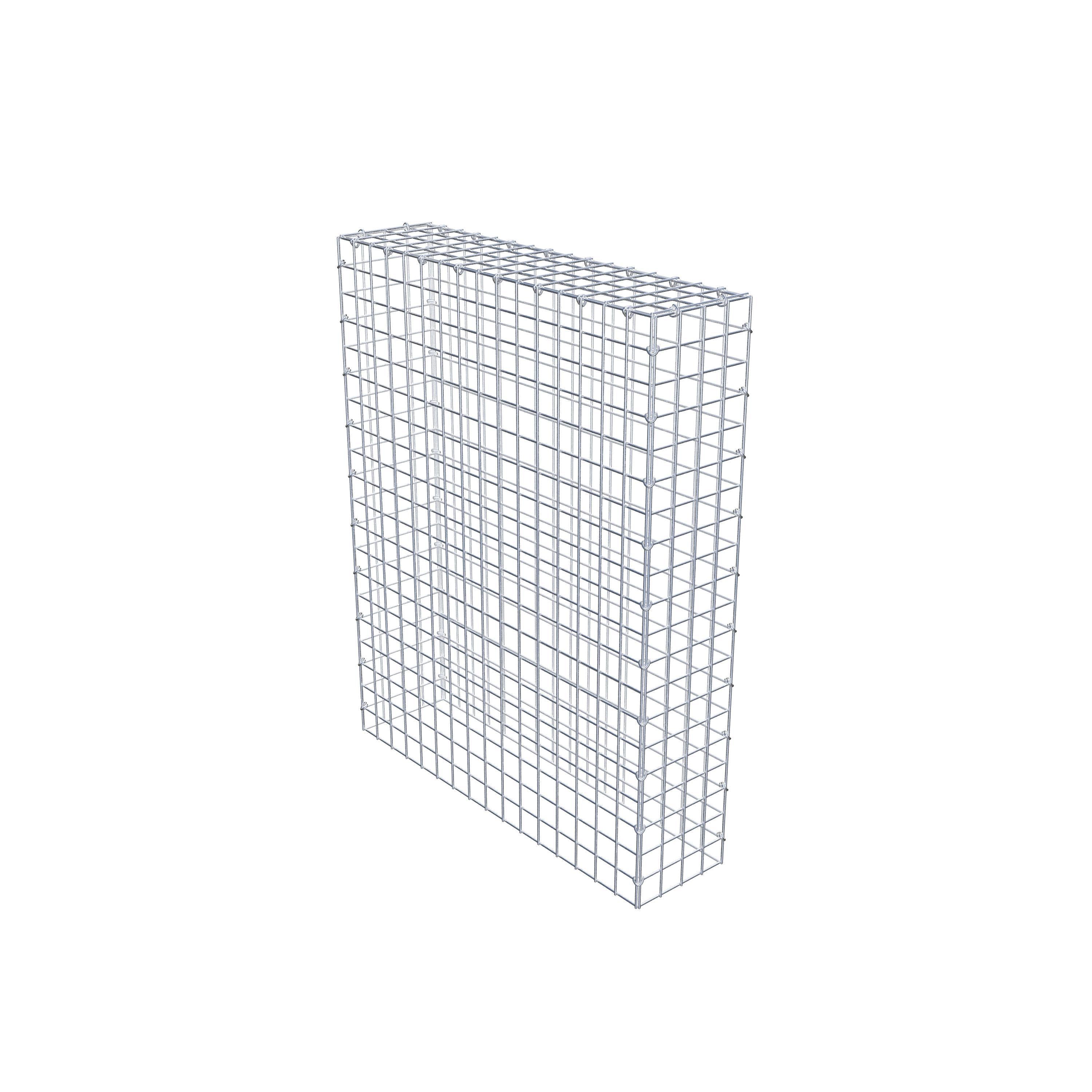 Typ 3 påbyggnadsgabion 100 cm x 80 cm x 20 cm (L x H x D), maskstorlek 5 cm x 5 cm, C-ring