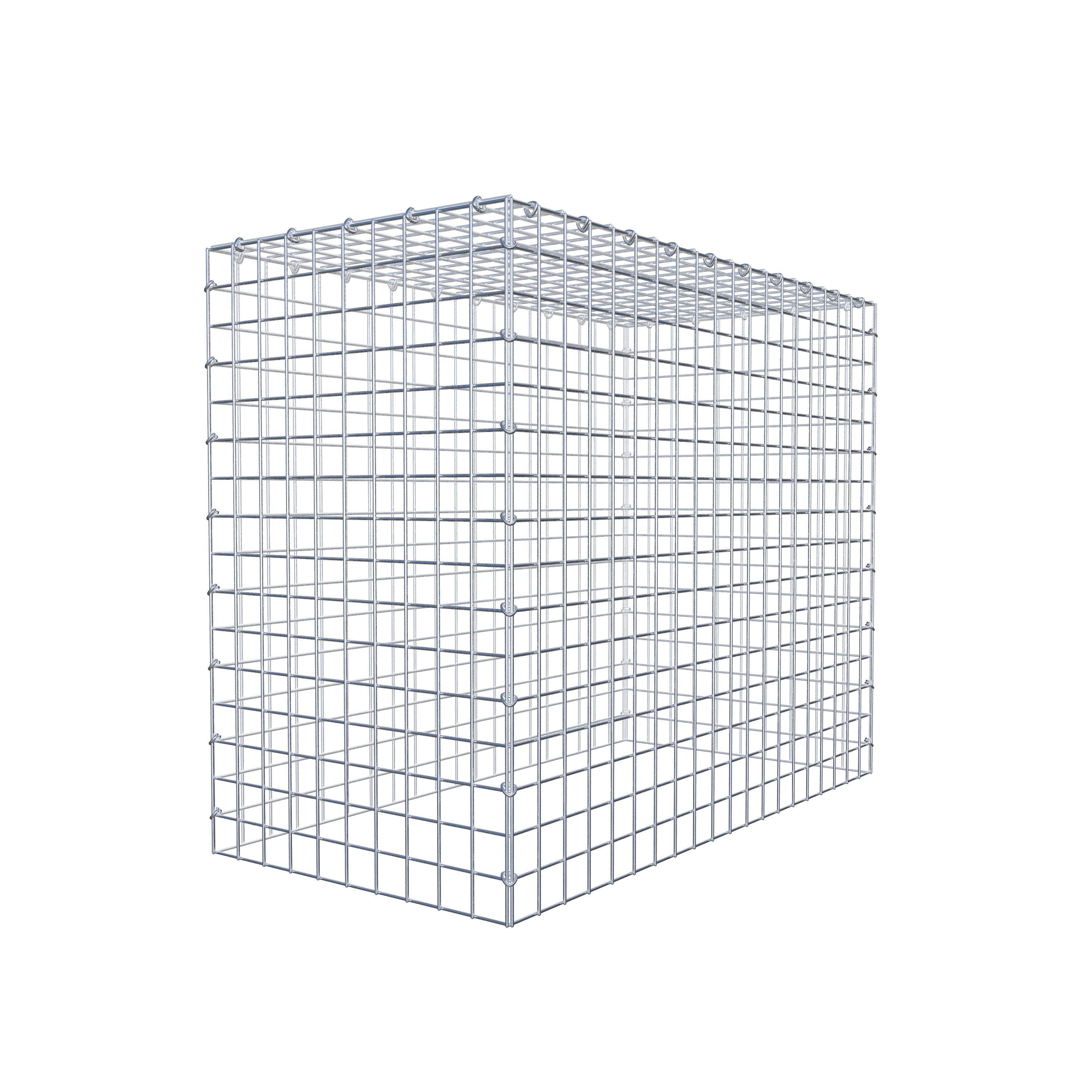 Typ 3 påbyggnadsgabion 100 cm x 80 cm x 50 cm (L x H x D), maskstorlek 5 cm x 5 cm, C-ring