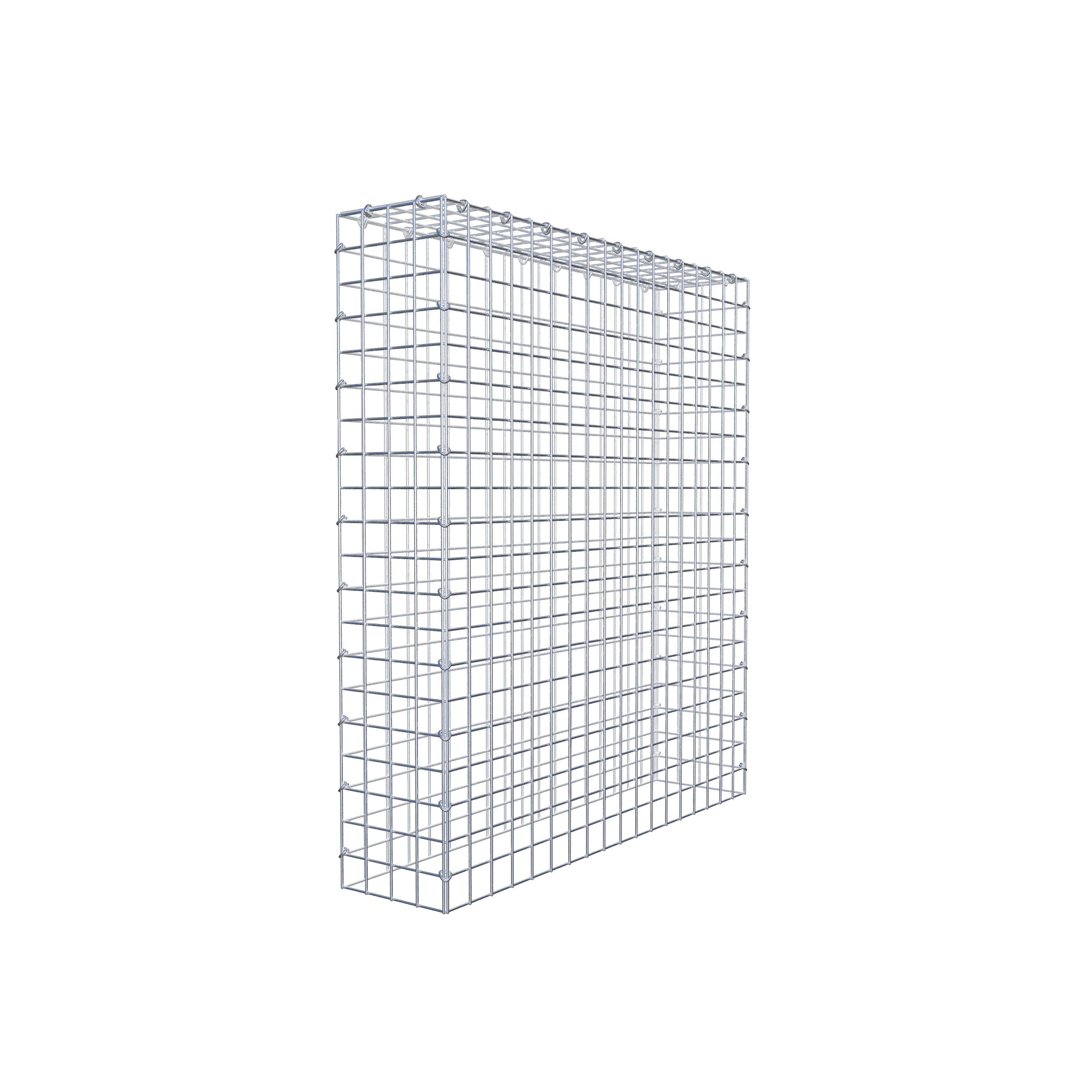 Monteret gabion type 3 100 cm x 90 cm x 20 cm (L x H x D), maskestørrelse 5 cm x 5 cm, C-ring