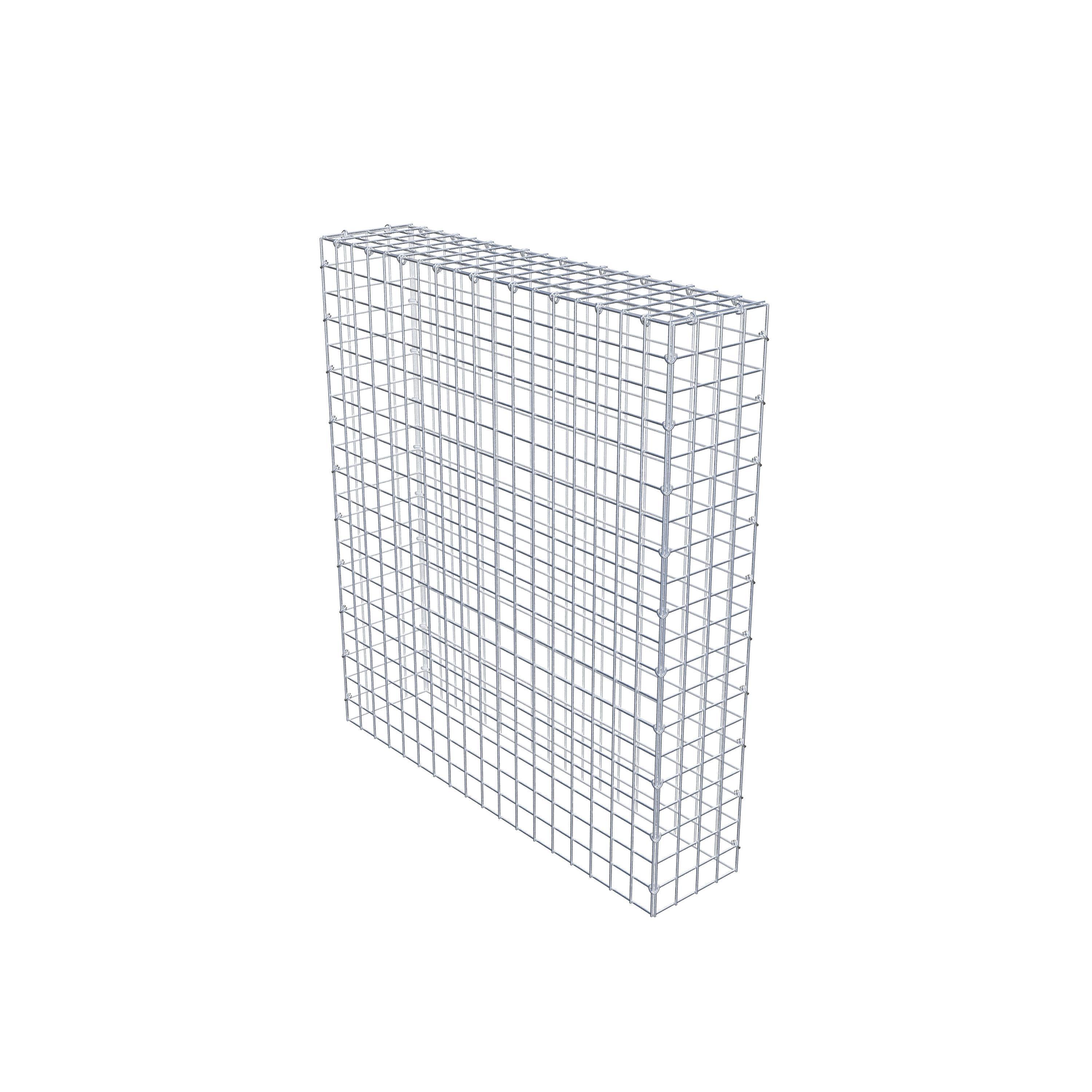 Typ 3 påbyggnadsgabion 100 cm x 90 cm x 20 cm (L x H x D), maskstorlek 5 cm x 5 cm, C-ring