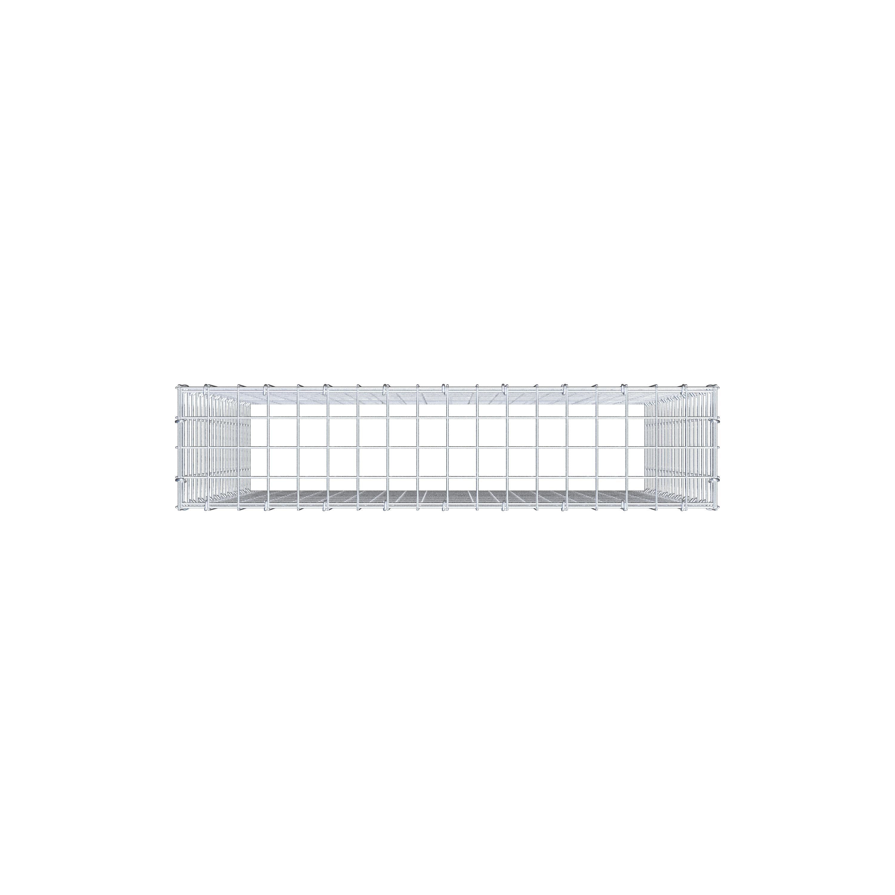 Typ 3 påbyggnadsgabion 100 cm x 90 cm x 20 cm (L x H x D), maskstorlek 5 cm x 5 cm, C-ring