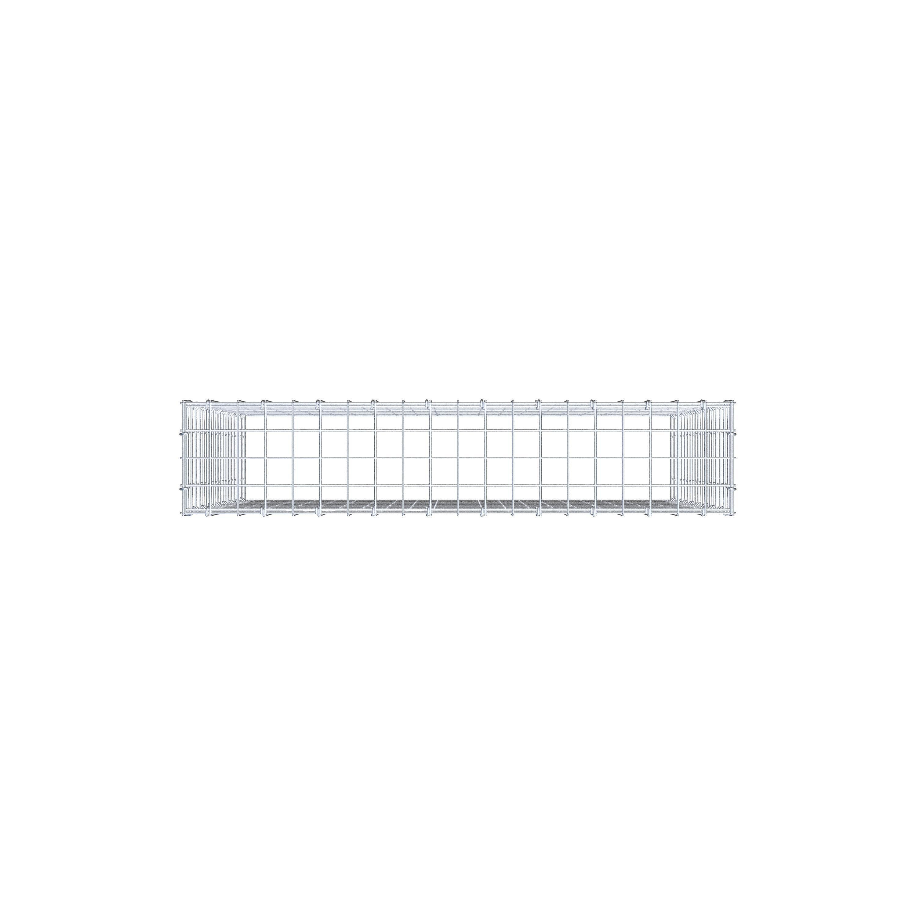 Typ 3 påbyggnadsgabion 100 cm x 90 cm x 20 cm (L x H x D), maskstorlek 5 cm x 5 cm, C-ring