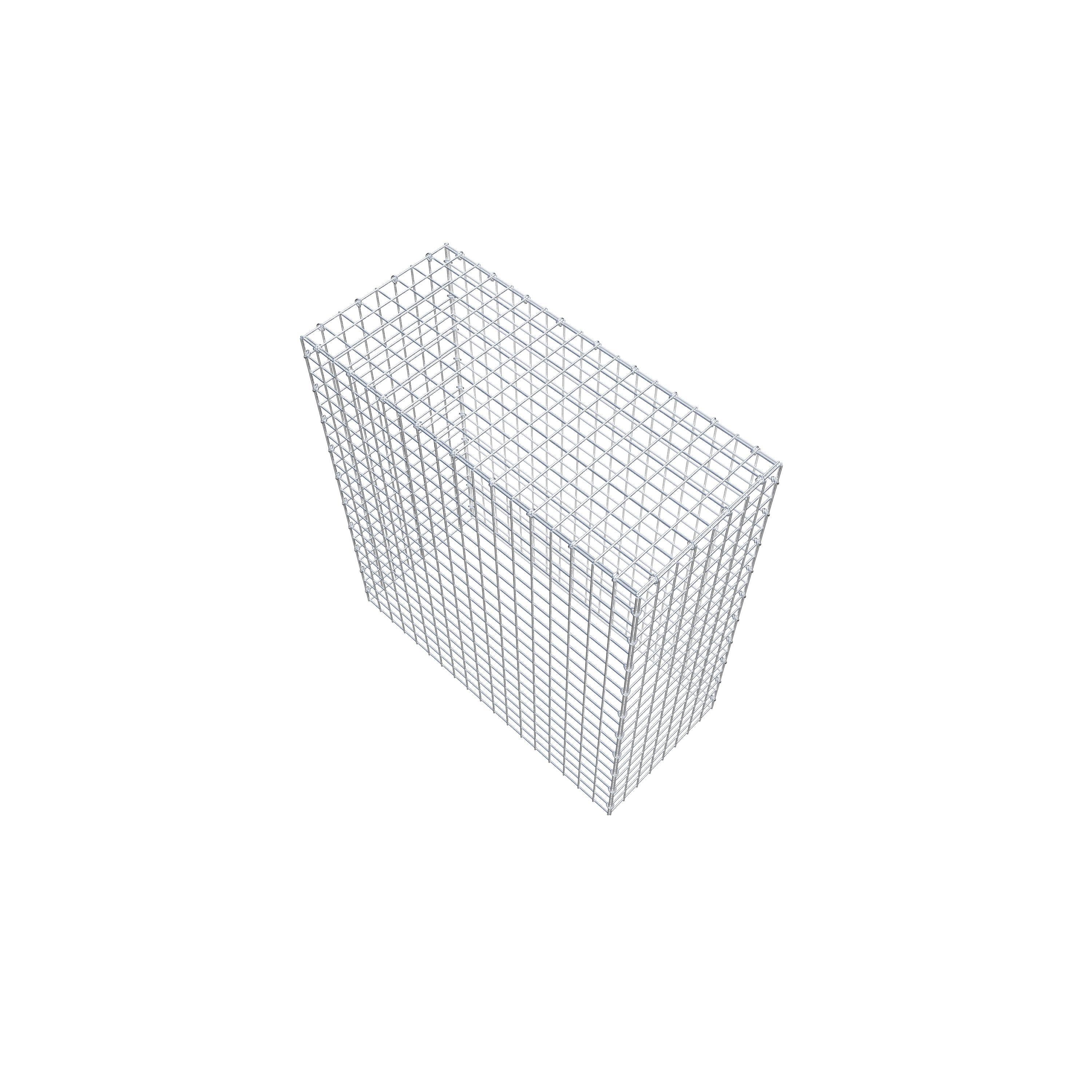 Typ 3 påbyggnadsgabion 100 cm x 90 cm x 40 cm (L x H x D), maskstorlek 5 cm x 5 cm, C-ring