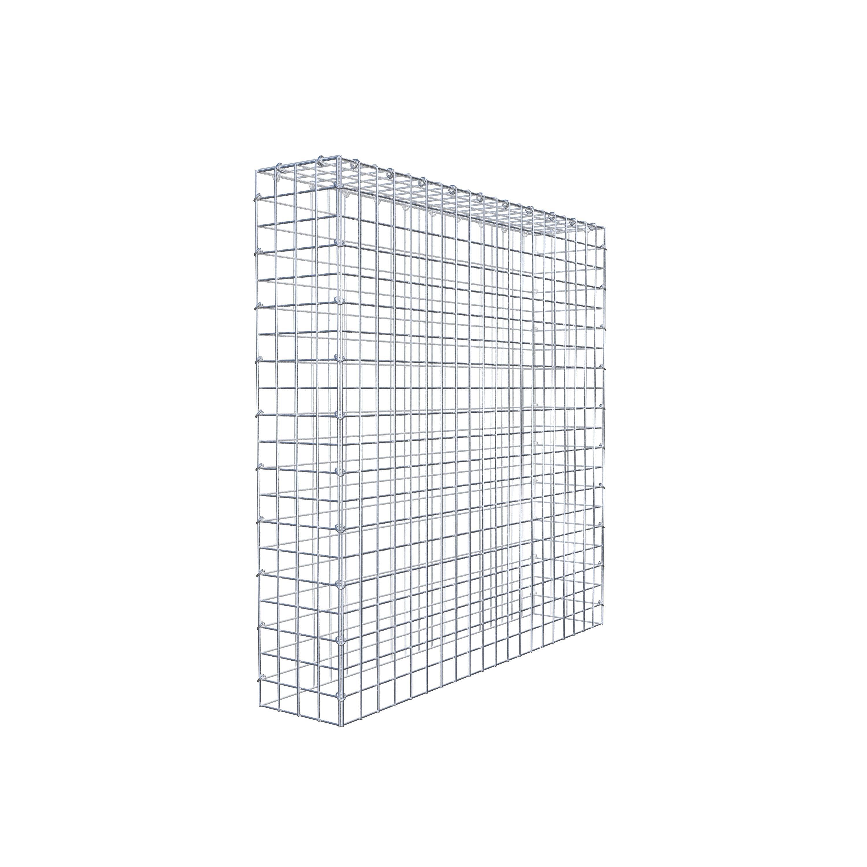 Fästbar gabion typ 3 100 cm x 100 cm x 20 cm (L x H x D), maskstorlek 5 cm x 5 cm, C-ring