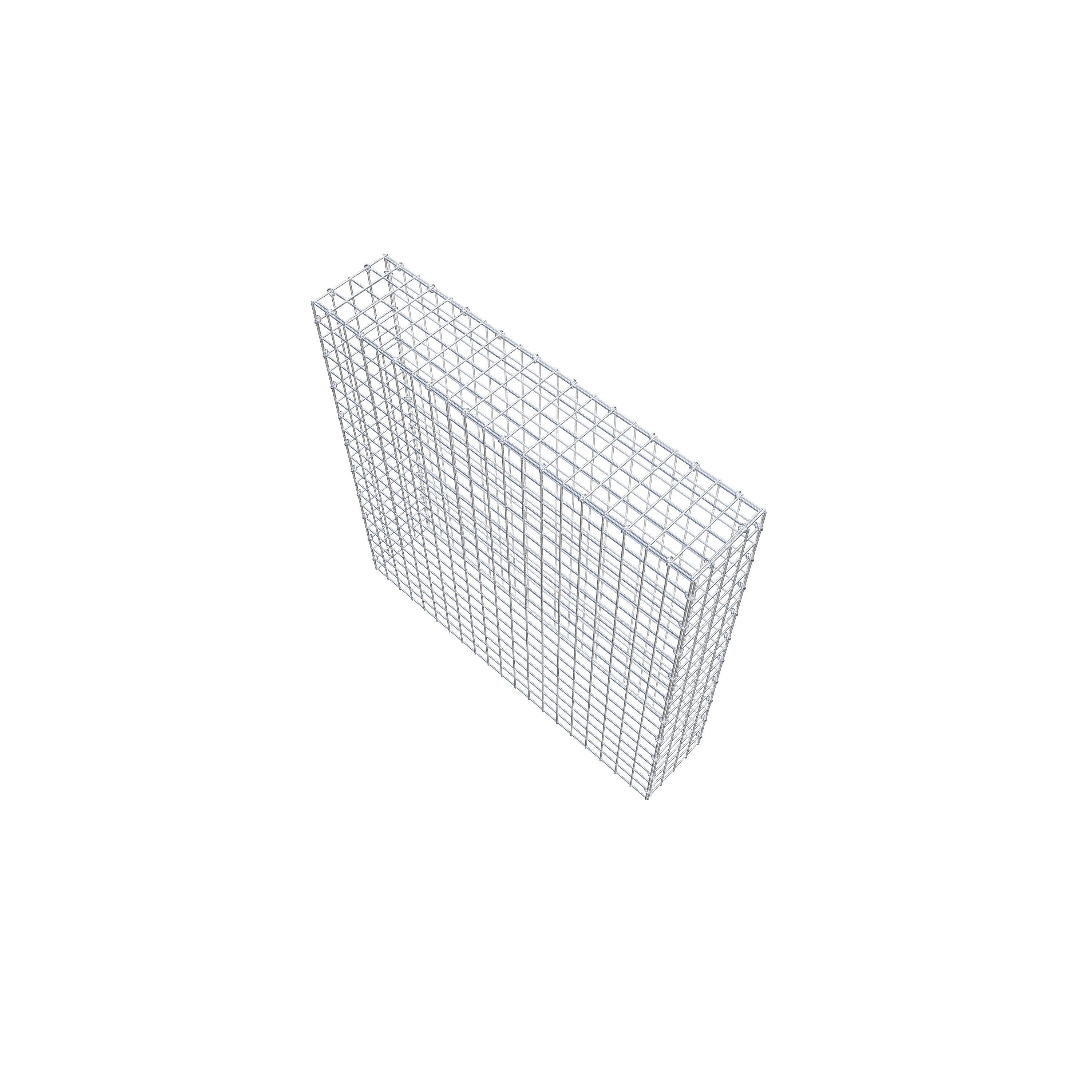 Mounted gabion type 3 100 cm x 100 cm x 20 cm (L x H x D), mesh size 5 cm x 5 cm, C-ring