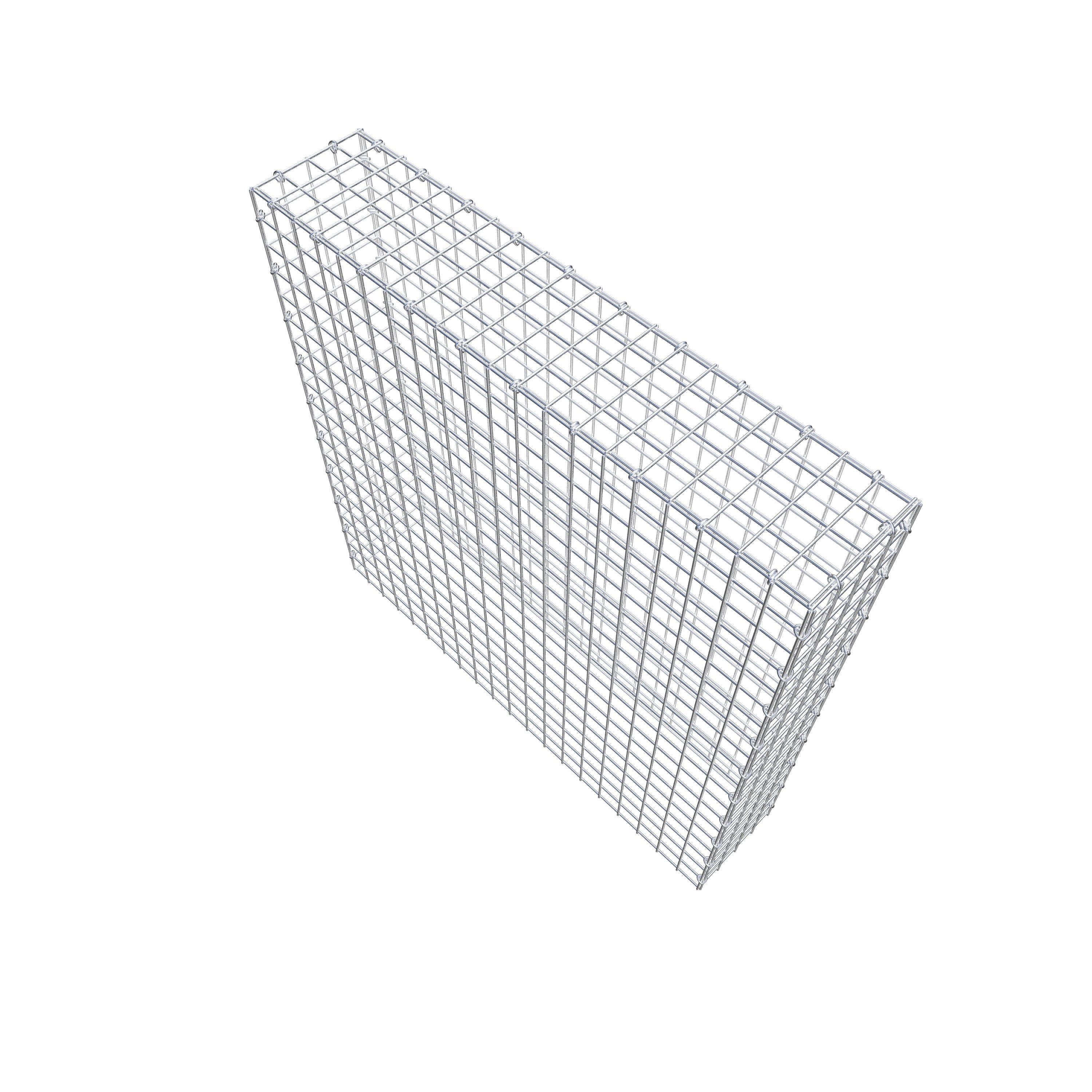 Fästbar gabion typ 3 100 cm x 100 cm x 20 cm (L x H x D), maskstorlek 5 cm x 5 cm, C-ring