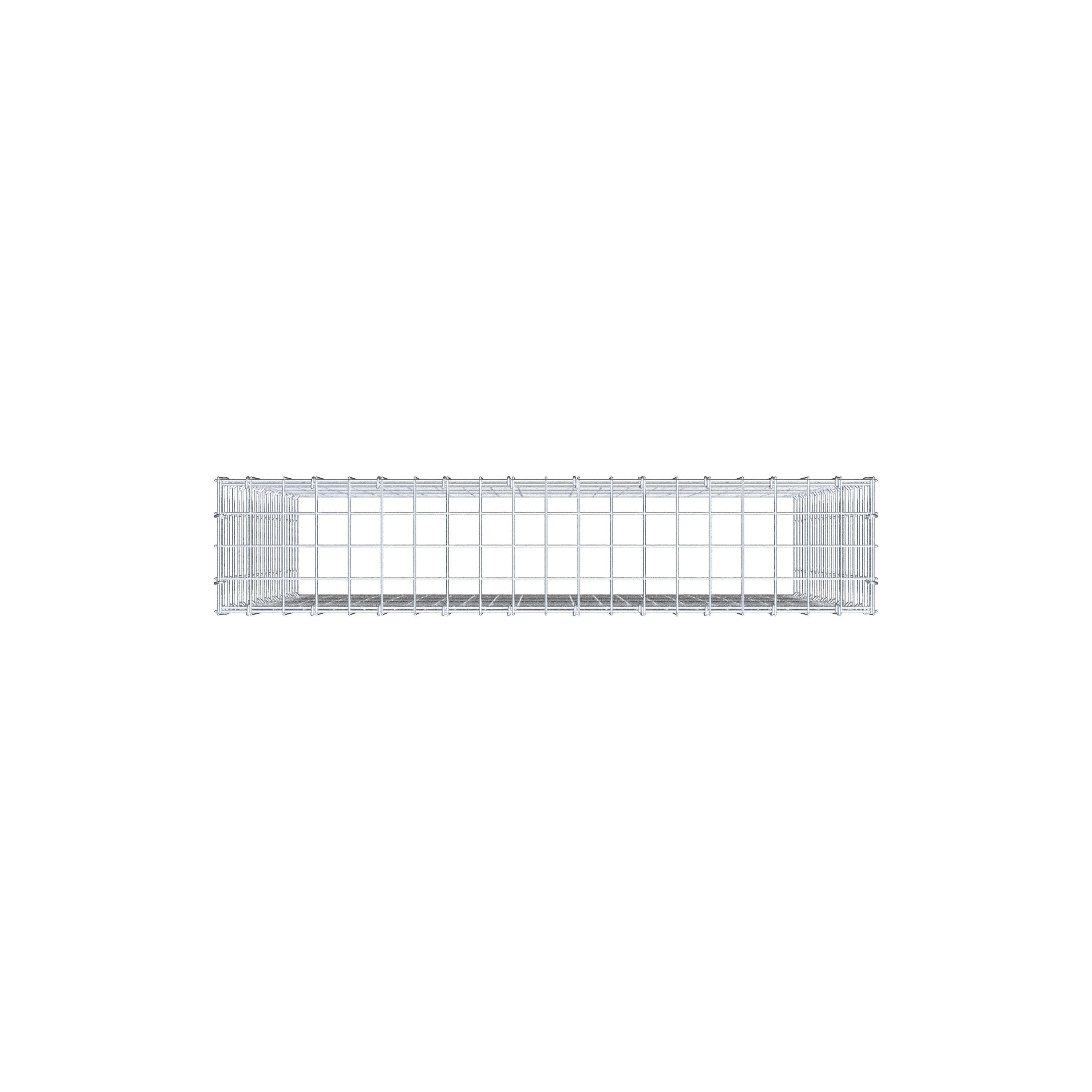 Fästbar gabion typ 3 100 cm x 100 cm x 20 cm (L x H x D), maskstorlek 5 cm x 5 cm, C-ring