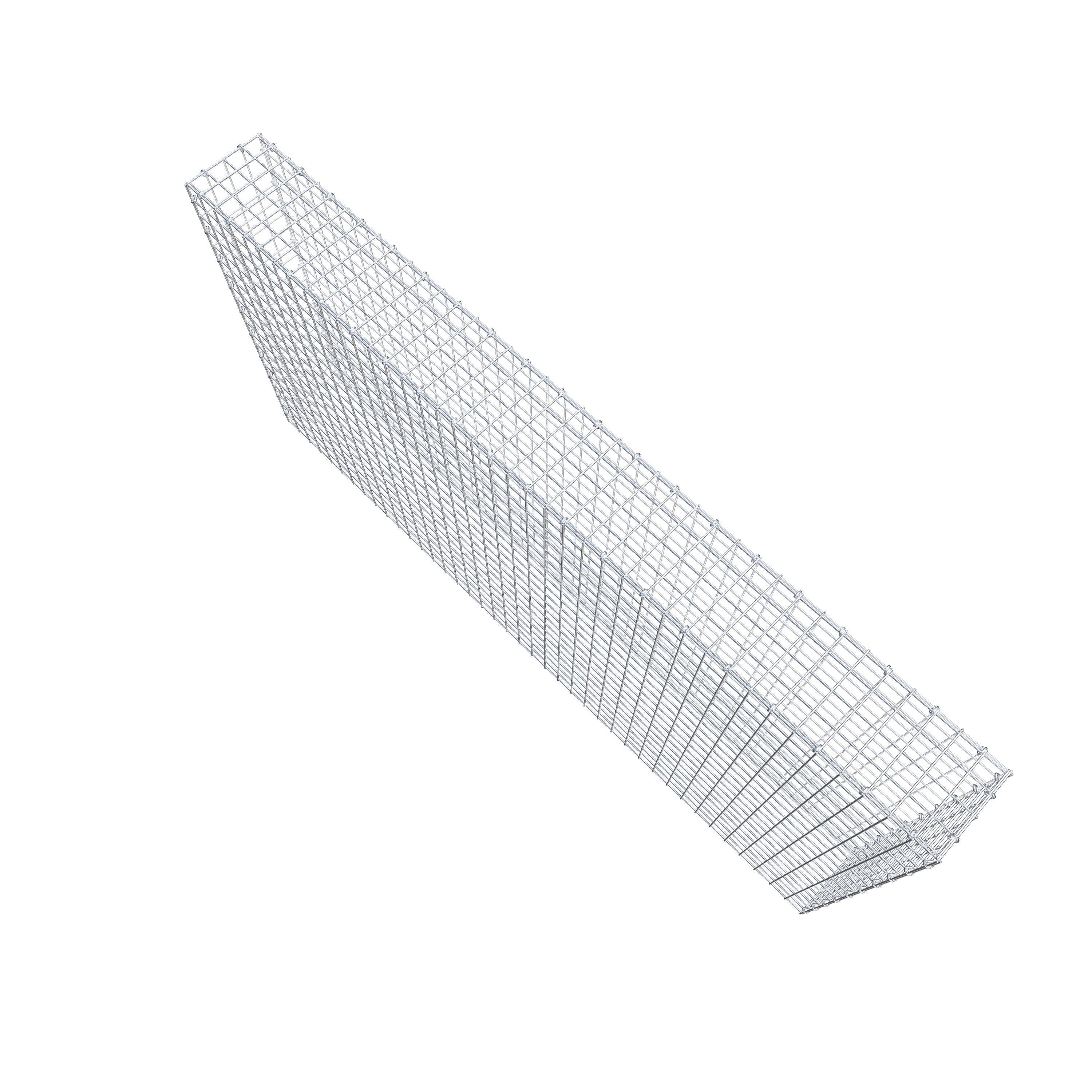 Fourche rapportée type 3 200 cm x 100 cm x 20 cm (L x H x P), mailles 5 cm x 5 cm, anneau C