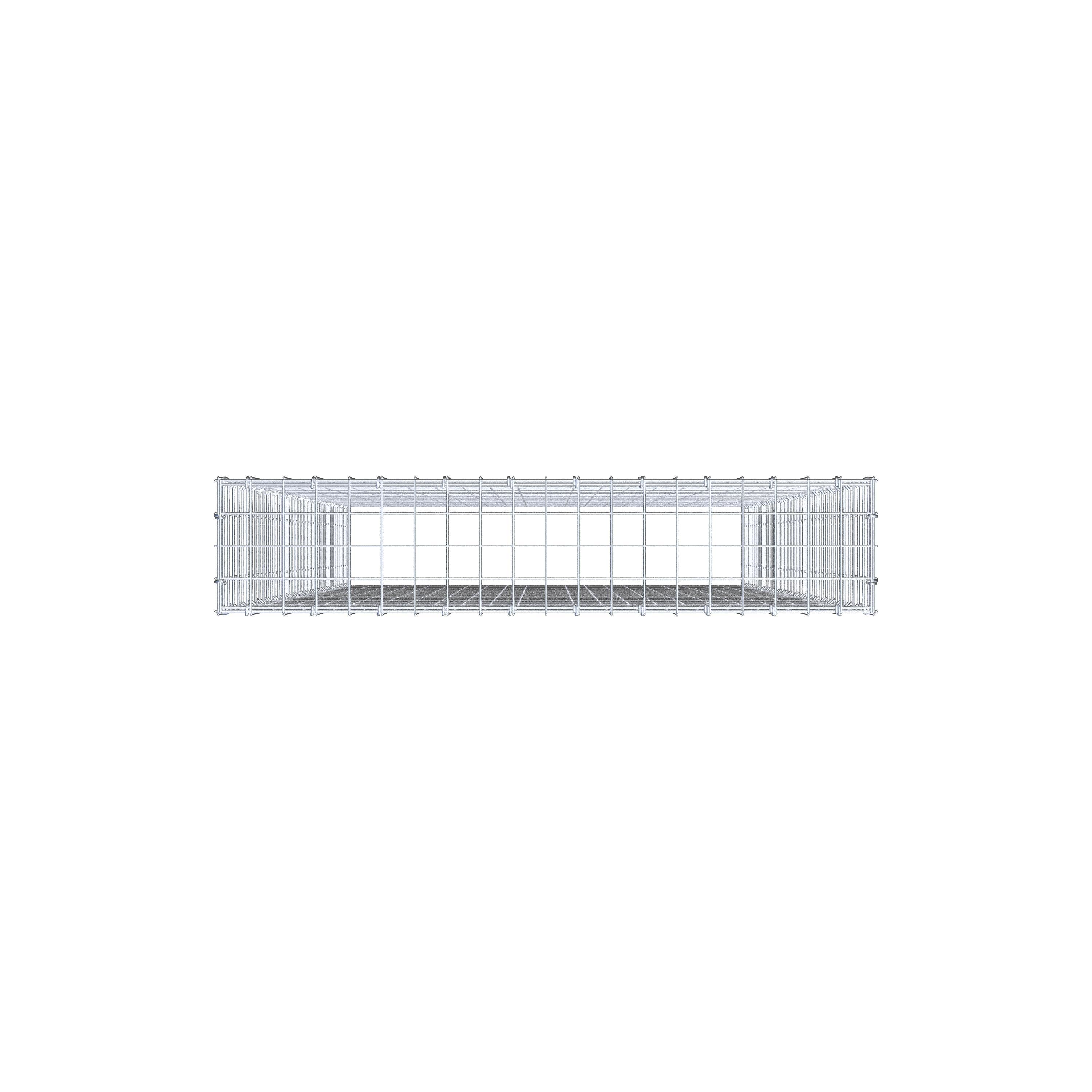 Opzetpaal type 3 200 cm x 100 cm x 20 cm (L x H x D), maaswijdte 5 cm x 5 cm, C-ring