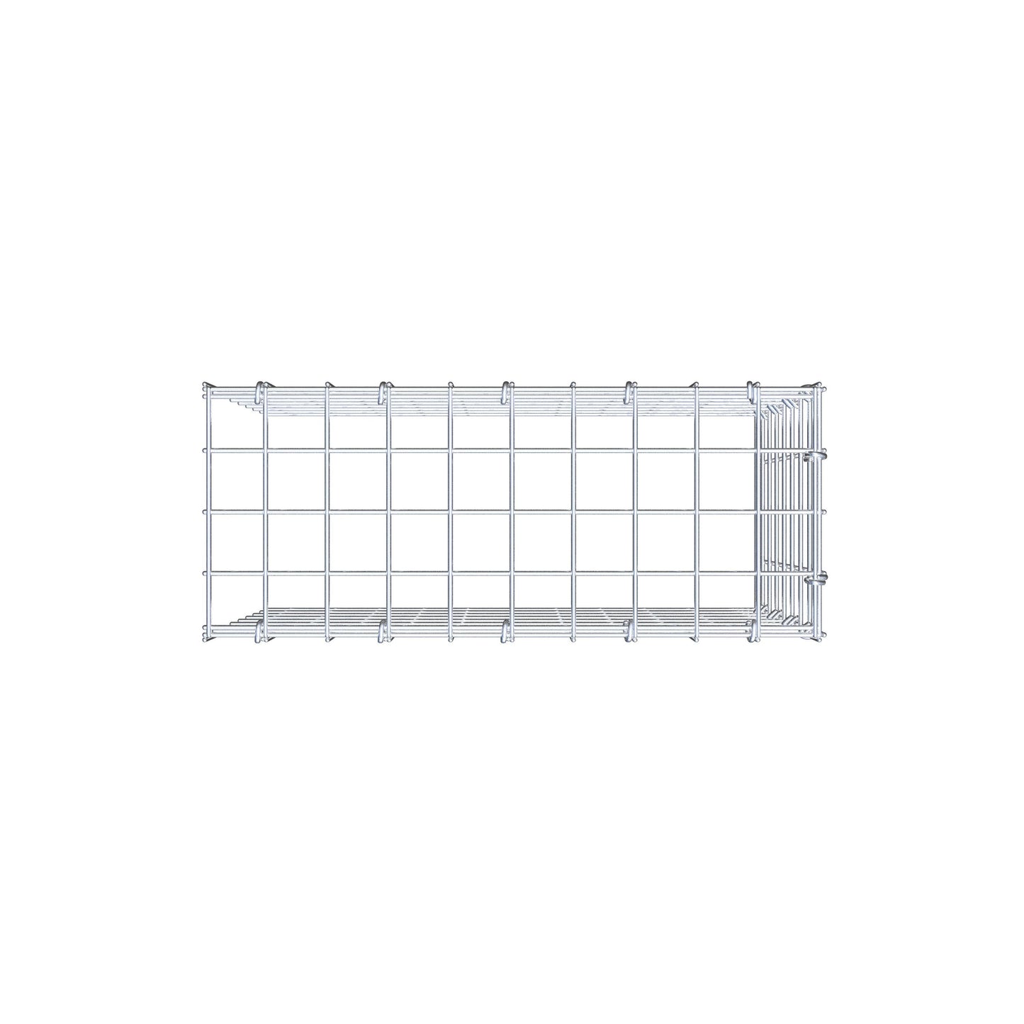 Toegevoegde pool type 4 50 cm x 40 cm x 20 cm (L x H x D), maaswijdte 5 cm x 5 cm, C-ring