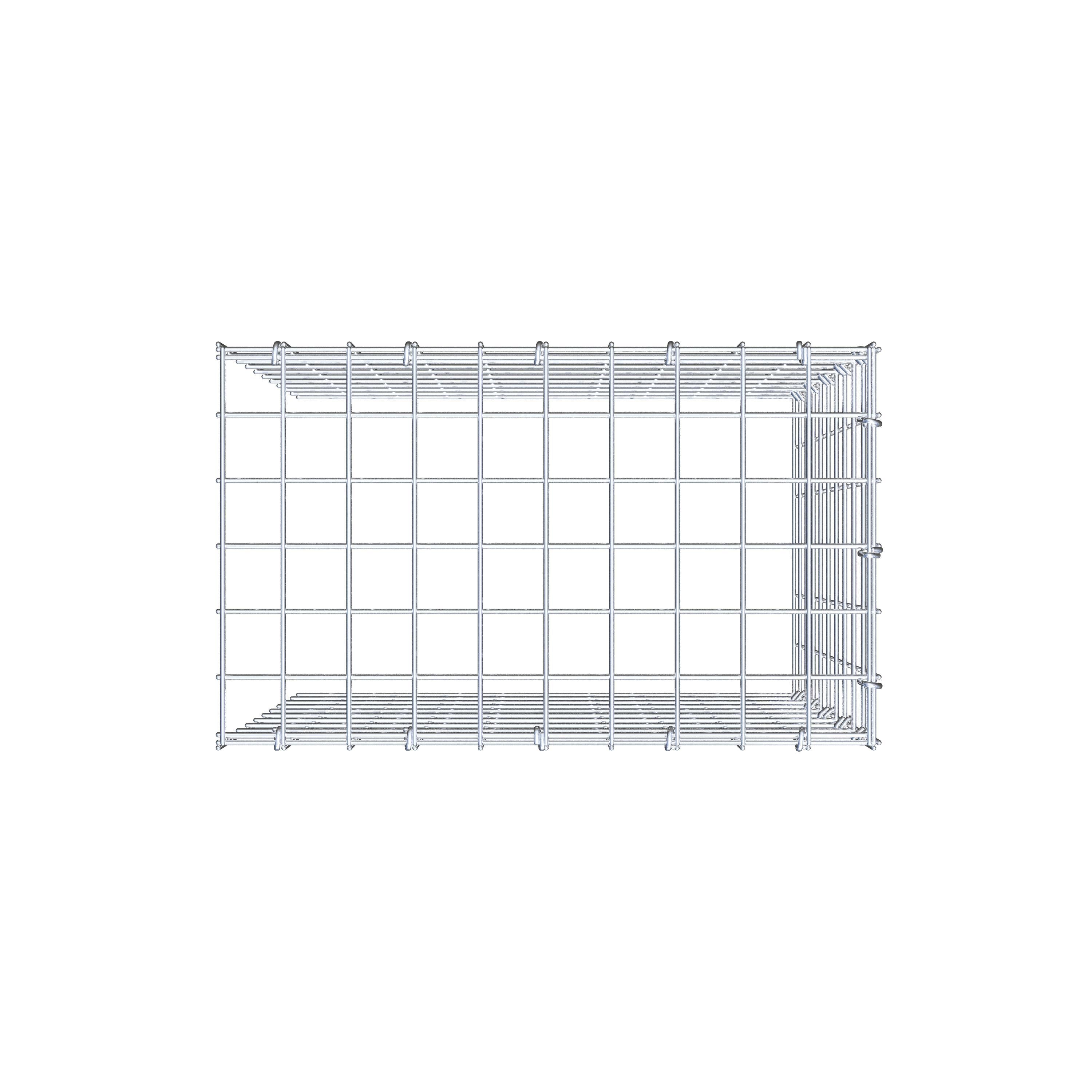 Extra gabion typ 4 50 cm x 50 cm x 30 cm (L x H x D), maskstorlek 5 cm x 5 cm, C-ring