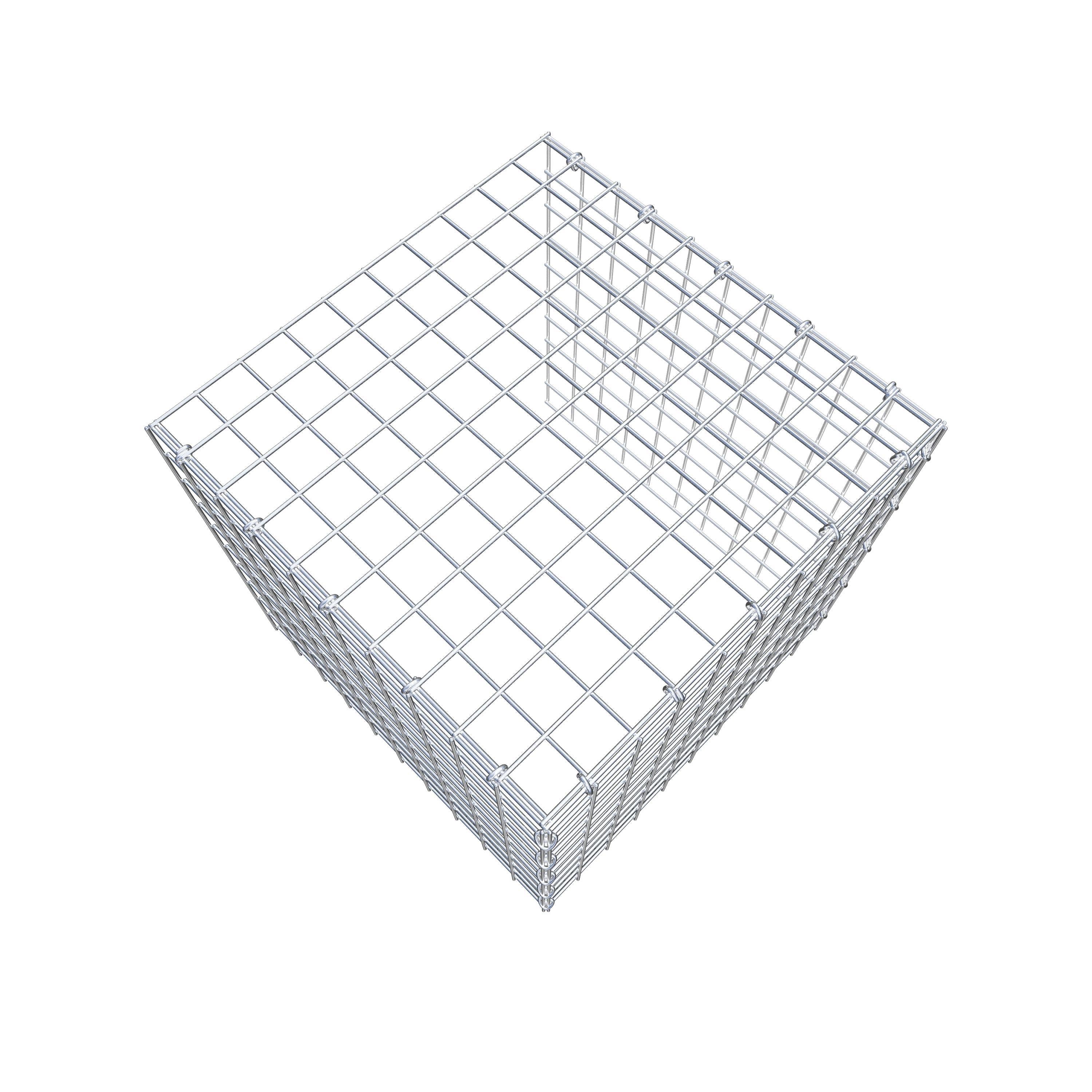 Mounted gabion type 4 50 cm x 50 cm x 50 cm (L x H x D), mesh size 5 cm x 5 cm, C-ring