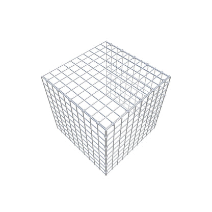 Monteret gabion type 4 50 cm x 50 cm x 50 cm (L x H x D), maskestørrelse 5 cm x 5 cm, C-ring
